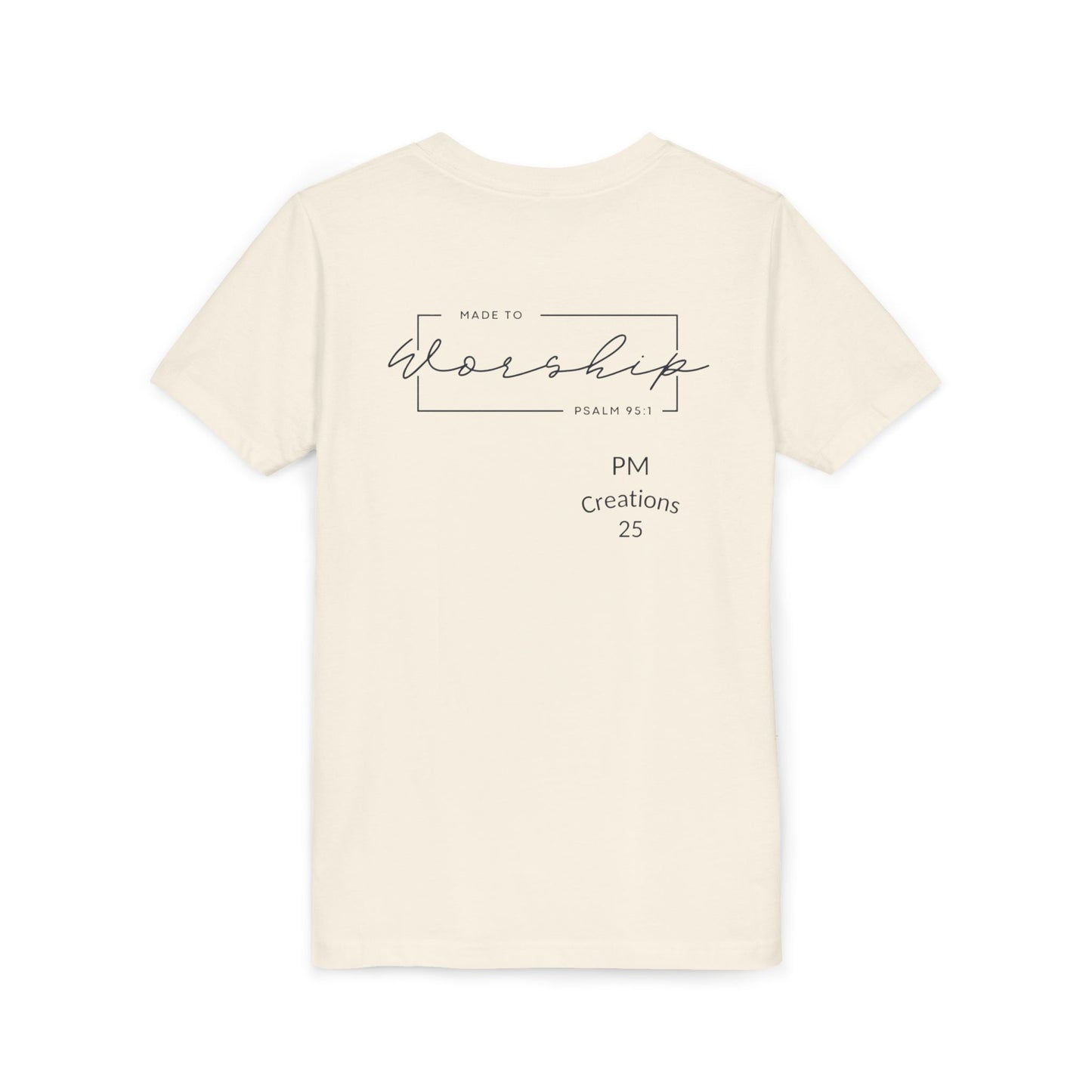 Youth Tee-- "Believe" Floral Graphic Christian Worship Shirt