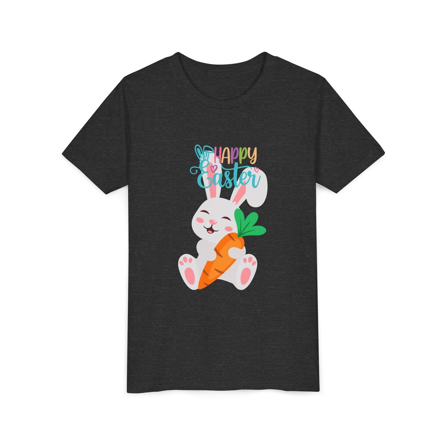 Kids' 'Happy Easter' Bunny T-Shirt – Cute Carrot Easter Tee for Children
