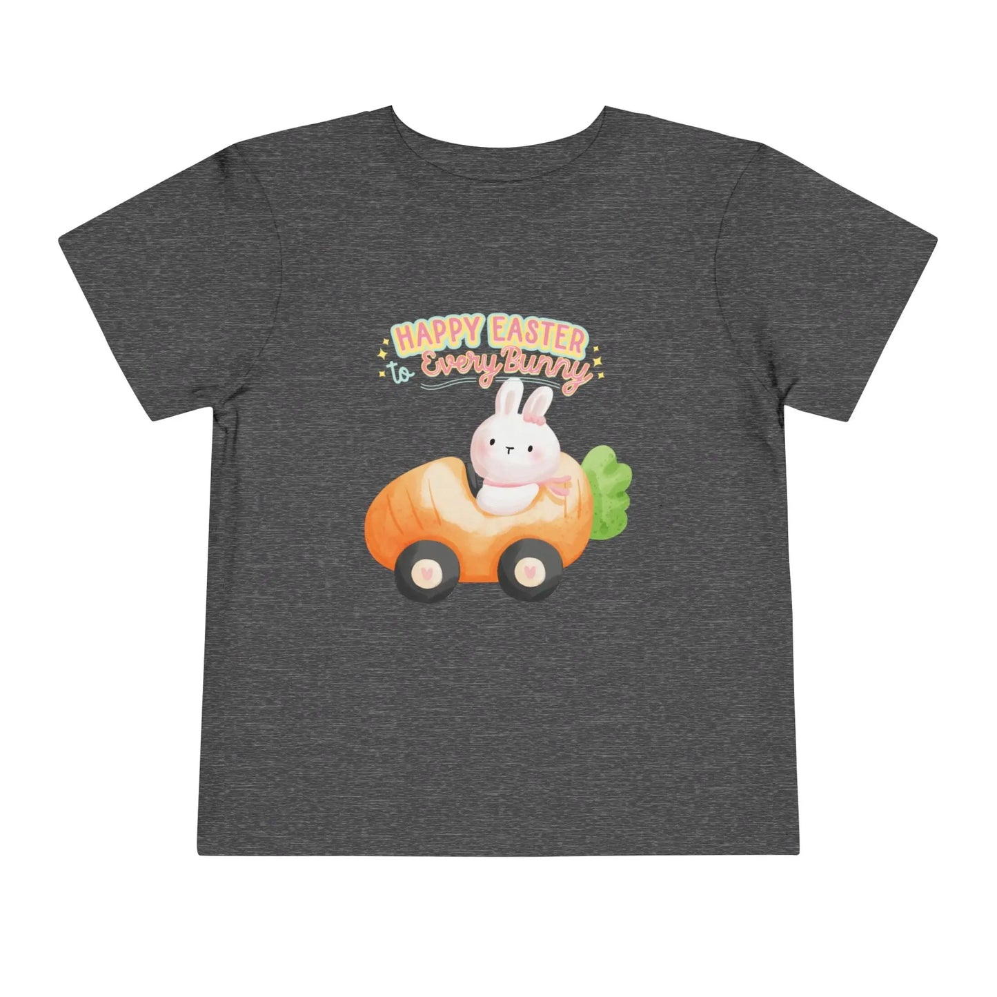 Toddler Tee — "Happy Easter Every Bunny" Bunny Car Easter Shirt Printify