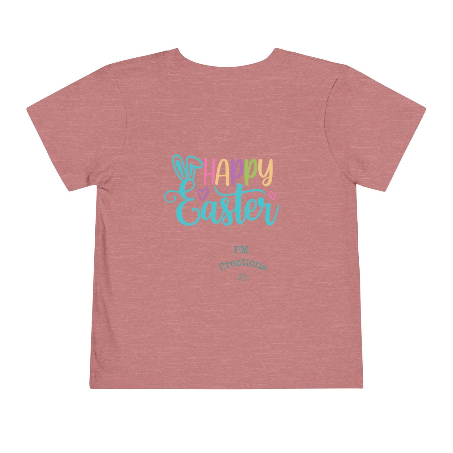 Toddler Tee — "Happy Easter" Bunny Basket Spring Shirt