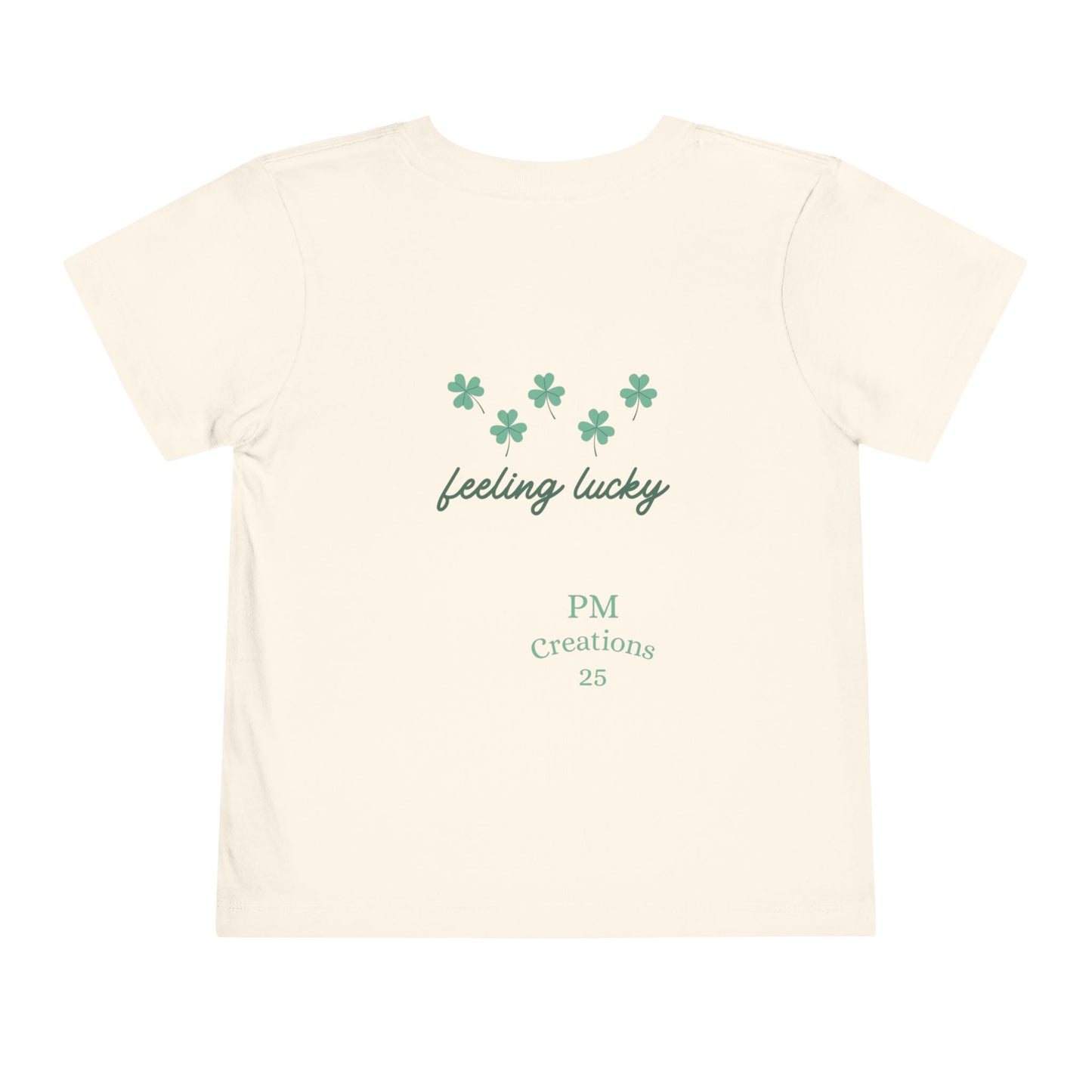 Toddler Tee — "Happy St. Patrick's Day" Green Rainbow & Shamrocks