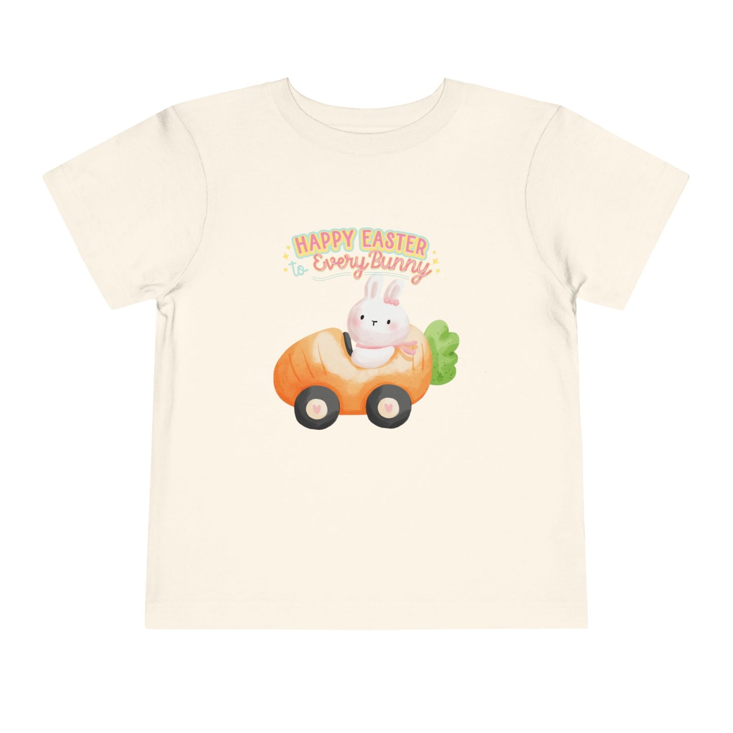 Toddler Tee — "Happy Easter Every Bunny" Bunny Car Easter Shirt