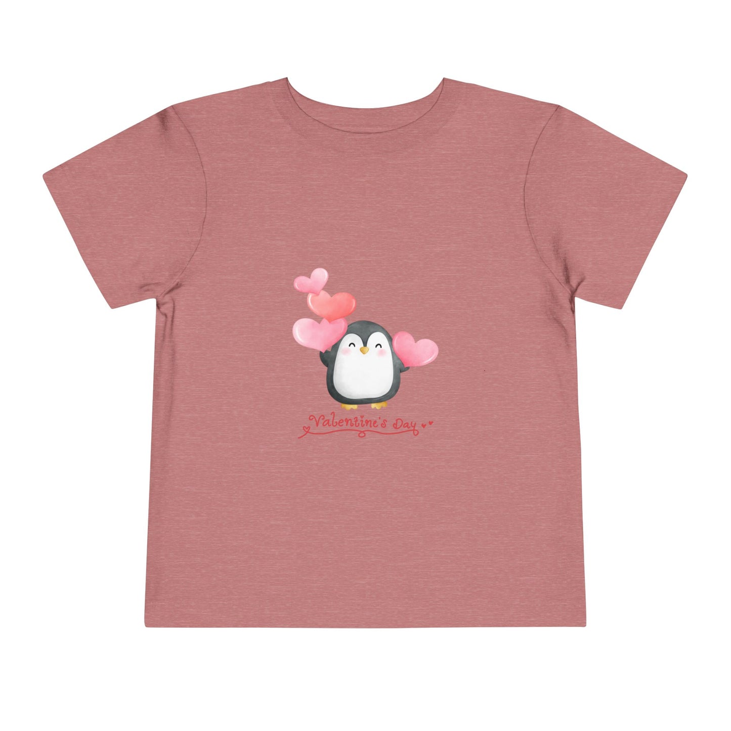 Toddler Tee — Cute Penguin "Happy Valentine’s Day" Valentine’s Shirt