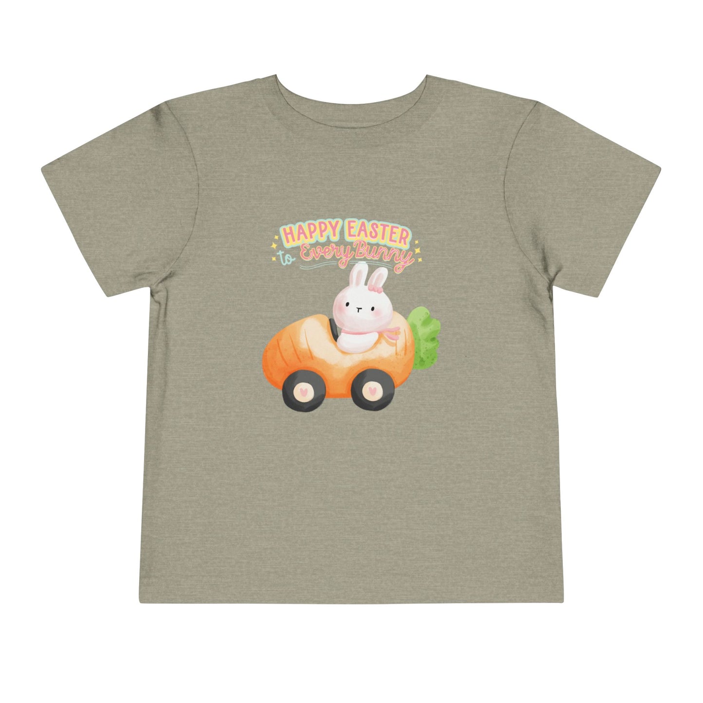 Toddler Tee — "Happy Easter Every Bunny" Bunny Car Easter Shirt