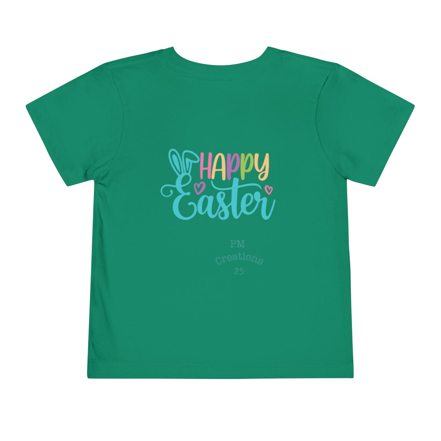 Easter Bunny Toddler Tee – "Happy Easter" Spring Floral Short Sleeve