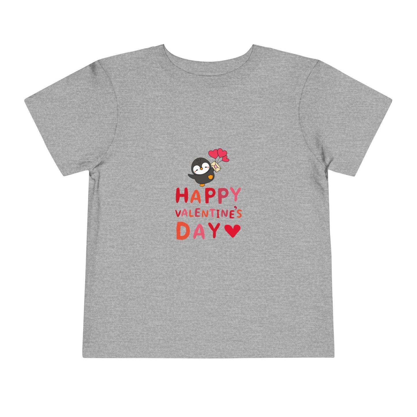 Valentine's Toddler Tee — Cute Penguin "Happy Valentine’s Day" Shirt