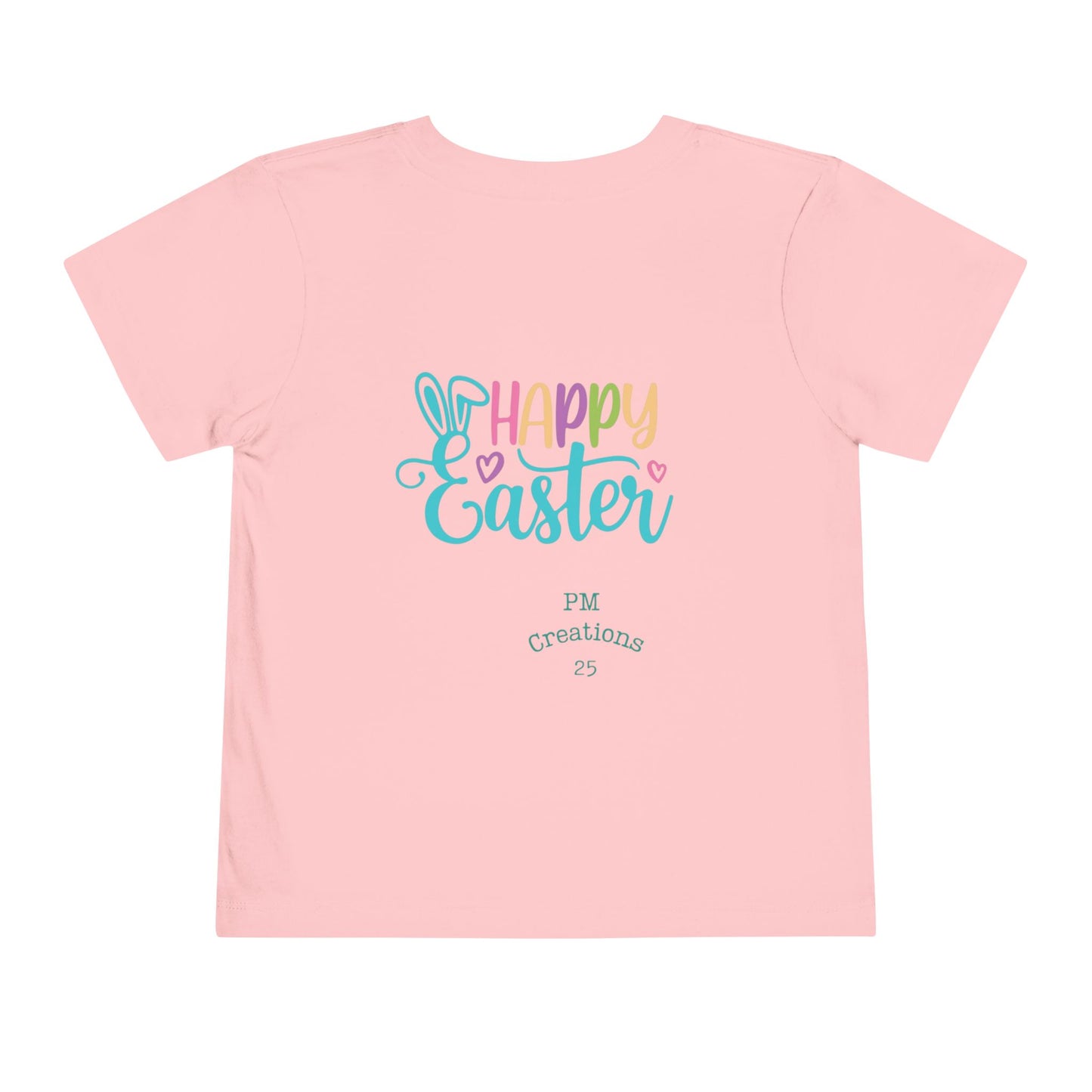 Toddler Tee — "Happy Easter" Bunny Basket Spring Shirt