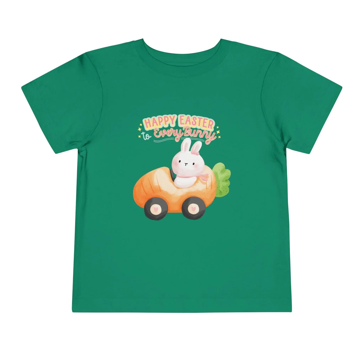 Toddler Tee — "Happy Easter Every Bunny" Bunny Car Easter Shirt Printify