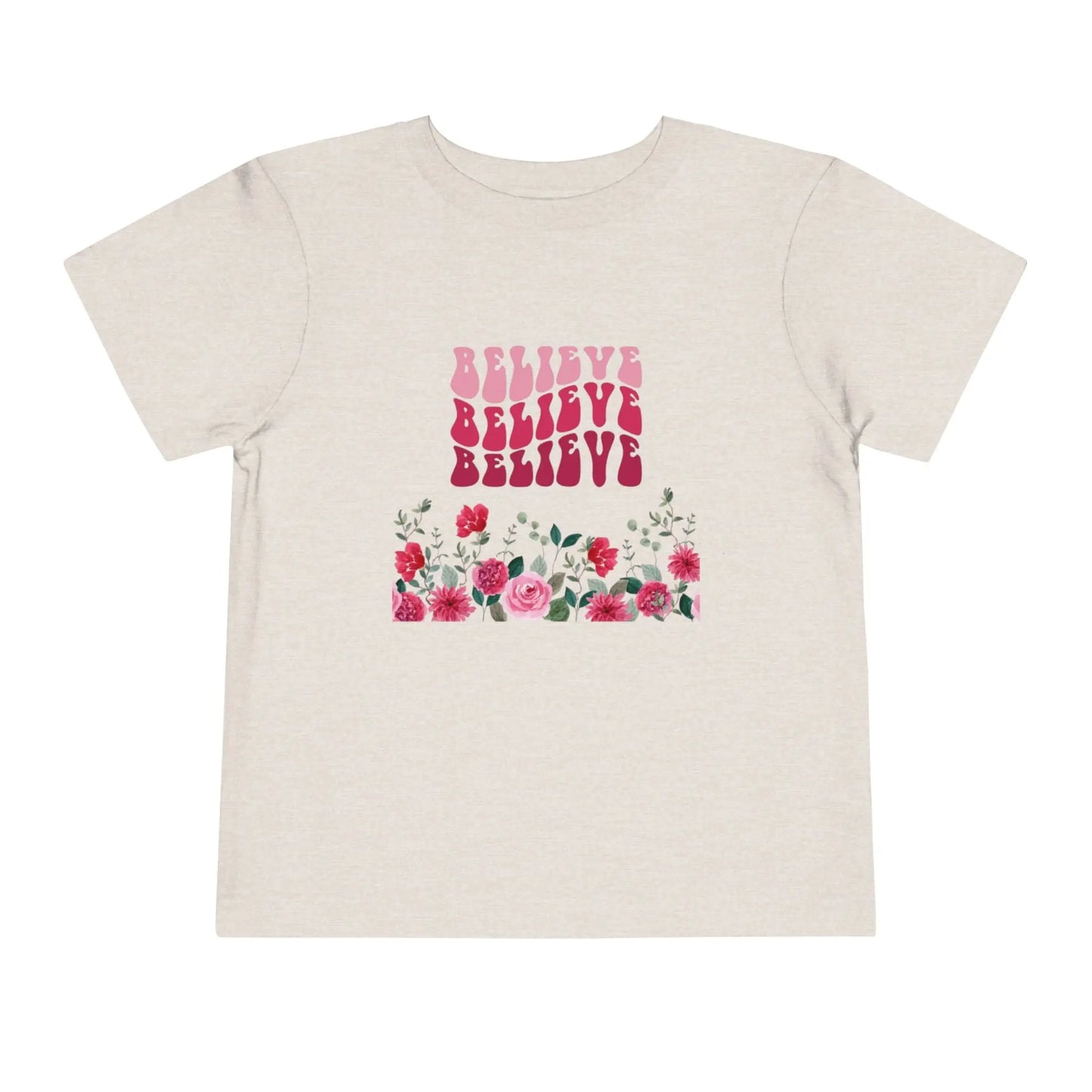 Soft cotton toddler tee with groovy Believe lettering and hand-painted roses. Perfect for spring, faith-based wear, and everyday play. Sizes 2T-5T.
Heather Dust