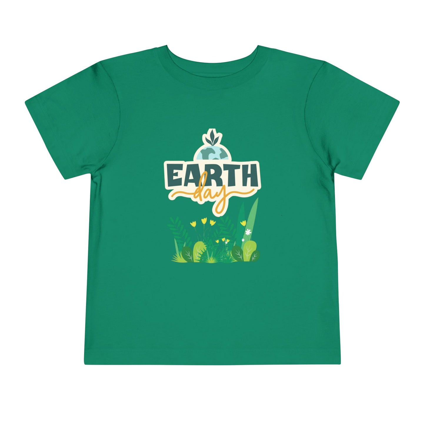 Soft cotton toddler tee with Earth Day lettering and leafy green plant design. Perfect for eco-friendly kids and Earth Day celebrations. Sizes 2T-5T.
Kelly Green