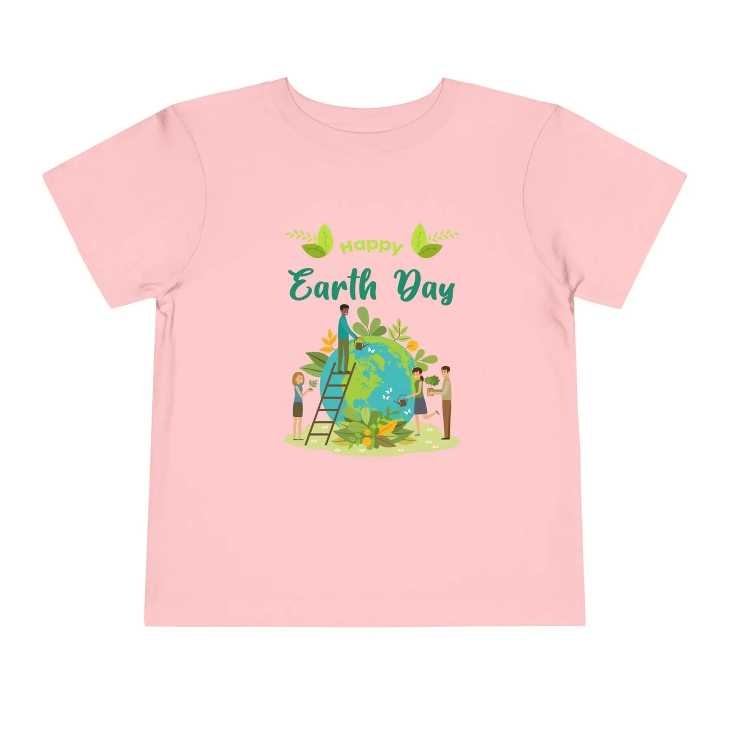 Soft cotton toddler tee with Happy Earth Day message and children tending globe design. Perfect for eco-friendly kids. Sizes 2T-5T.
Pink