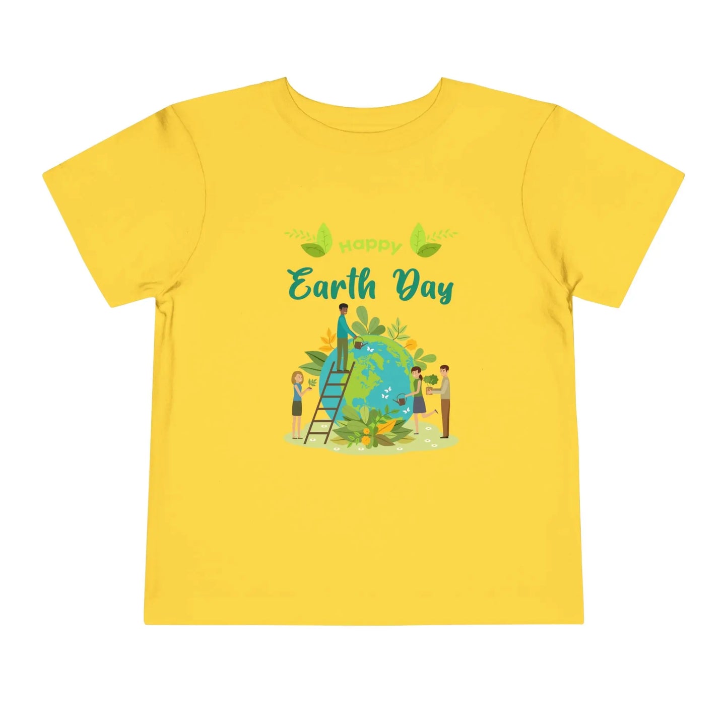 Soft cotton toddler tee with Happy Earth Day message and children tending globe design. Perfect for eco-friendly kids. Sizes 2T-5T.
Yellow