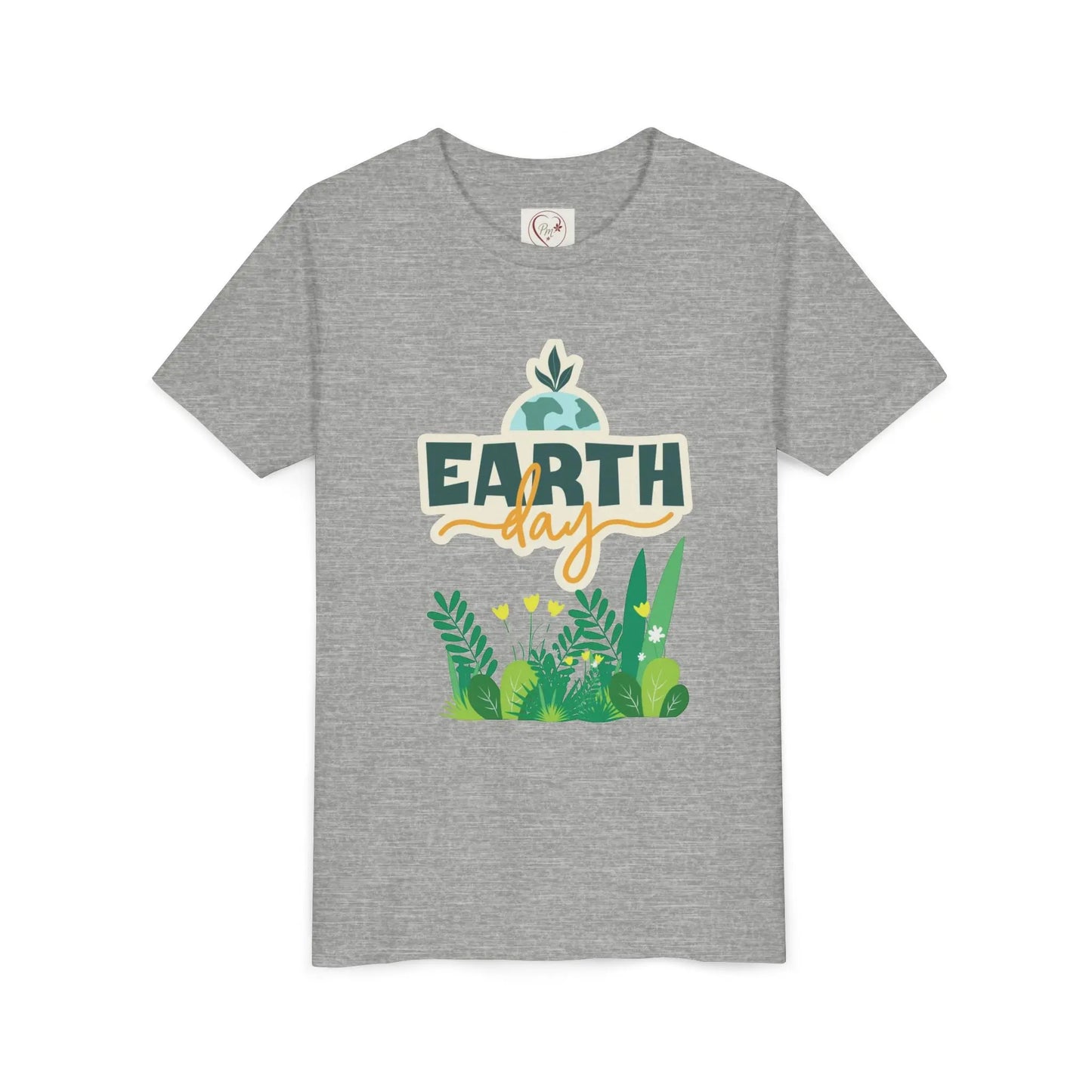 Soft cotton youth tee with Earth Day green foliage design. Perfect for eco-friendly kids and Earth Day celebrations. Sizes S-XL.
Athletic Heather