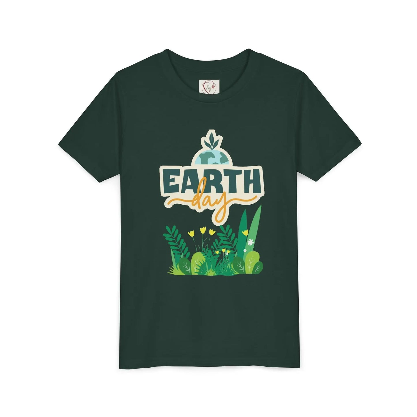 Soft cotton youth tee with Earth Day green foliage design. Perfect for eco-friendly kids and Earth Day celebrations. Sizes S-XL.
Forest