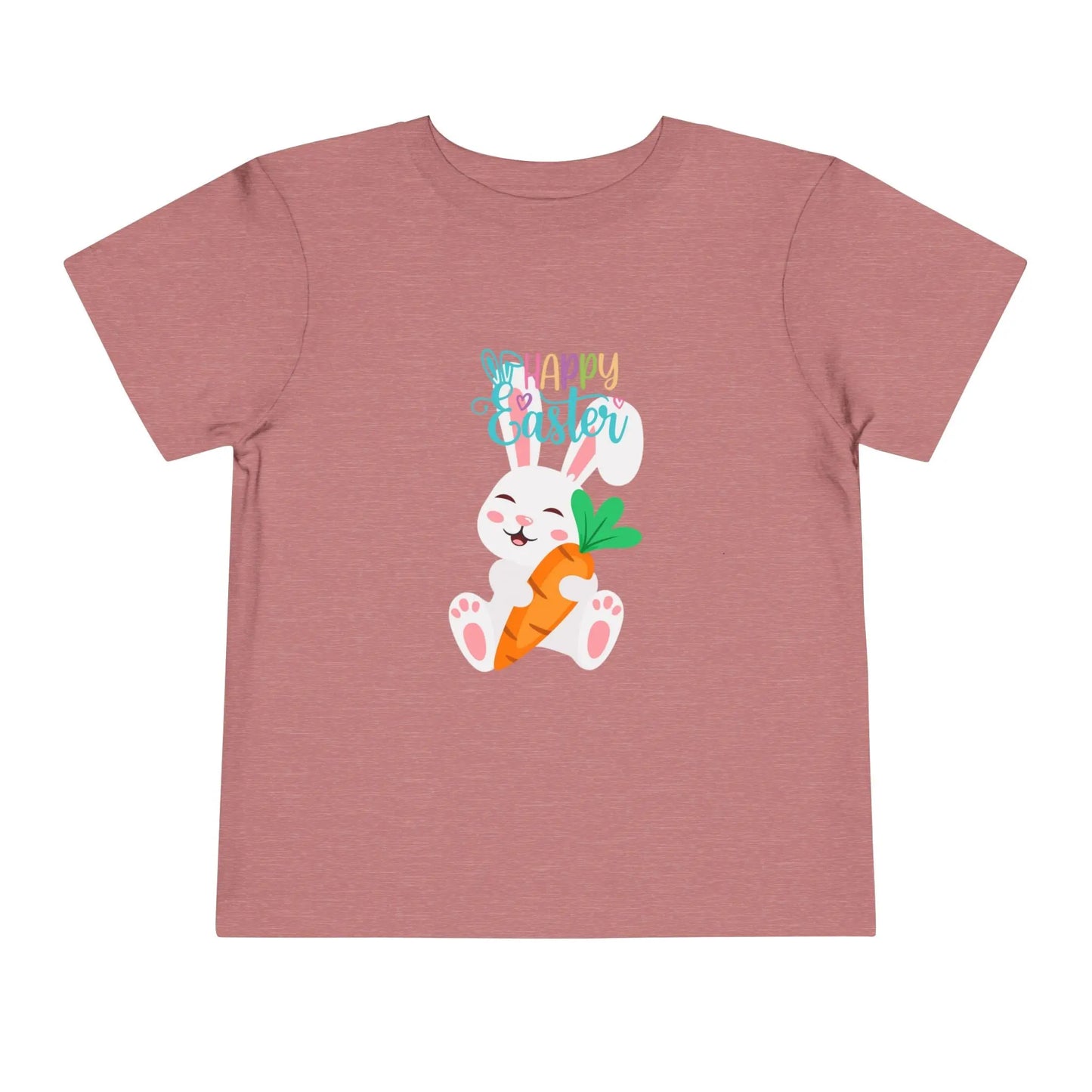 Soft cotton toddler tee with sleepy bunny holding carrot and Happy Easter lettering. Perfect for egg hunts and spring celebrations. Sizes 2T-5T.
Heather Mauve