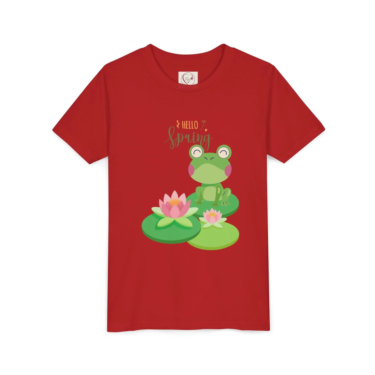Soft cotton youth tee with playful frogs, water lilies, florals, and bluebird. Perfect for spring adventures and everyday wear. Sizes S-XL.
Red