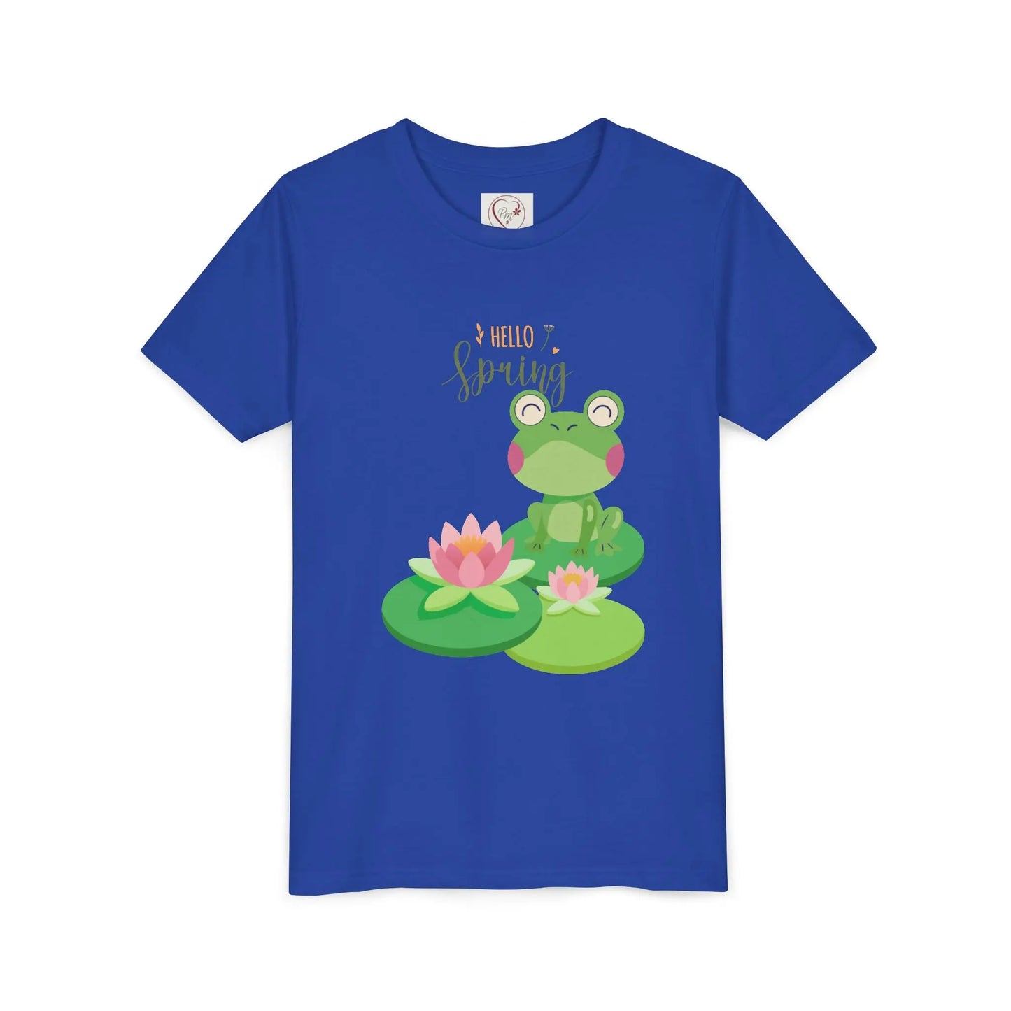 Soft cotton youth tee with playful frogs, water lilies, florals, and bluebird. Perfect for spring adventures and everyday wear. Sizes S-XL.
True Royal