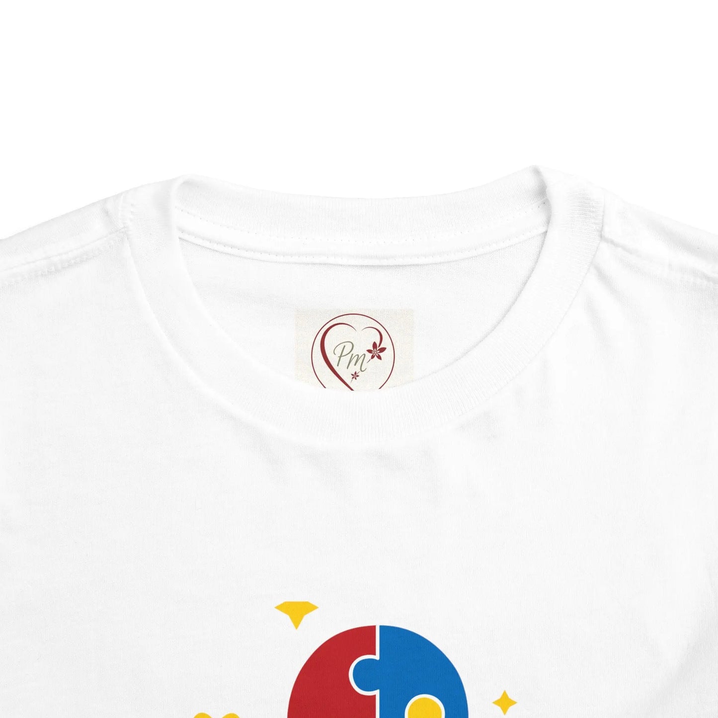  Celebrate neurodiversity with this "Powered by a Unique Mind" autism toddler tee. Featuring a puzzle lightbulb design, it's a sweet autism awareness shirt for little ones. PM Creations 25 Logo