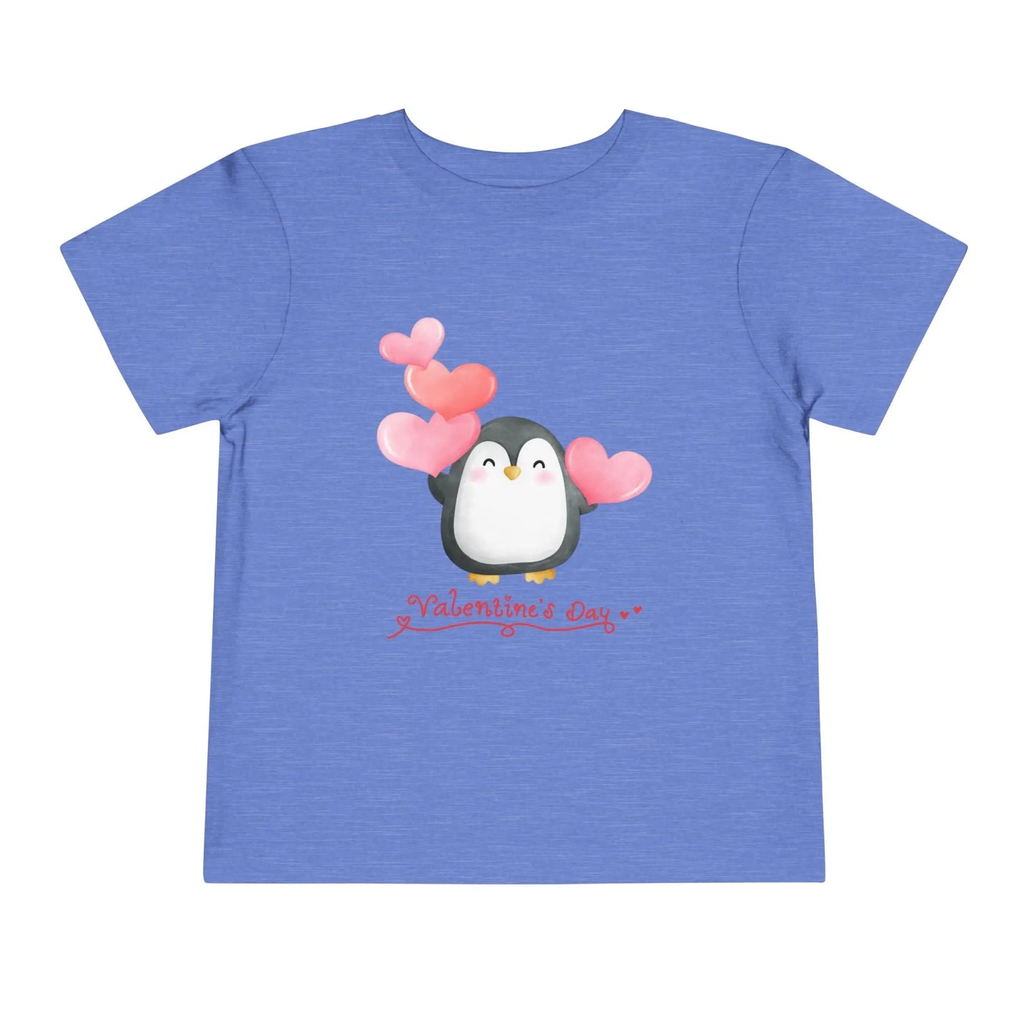 Soft cotton toddler tee with sweet penguin and pink hearts. Perfect for Valentine's Day celebrations and spreading love. Sizes 2T-5T.
Heather Columbia Blue