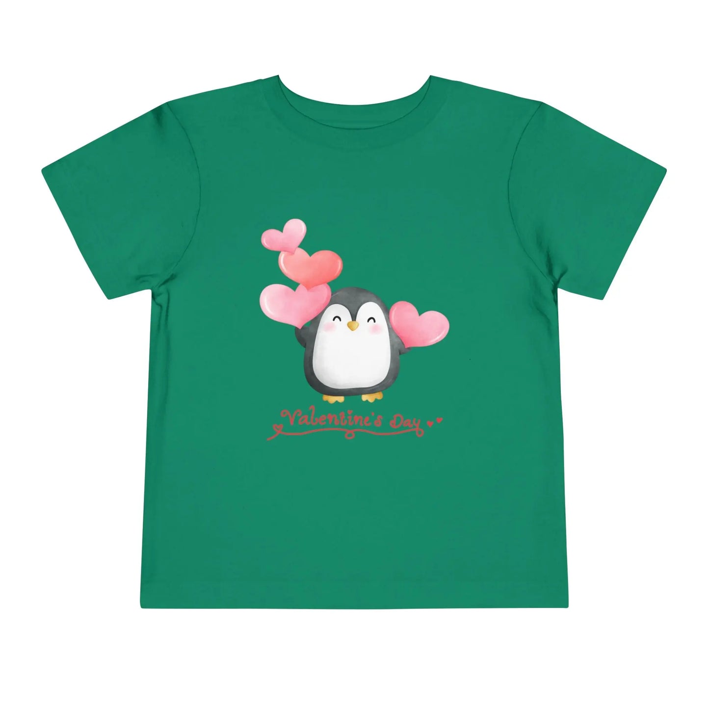 Soft cotton toddler tee with sweet penguin and pink hearts. Perfect for Valentine's Day celebrations and spreading love. Sizes 2T-5T.
Kelly Green