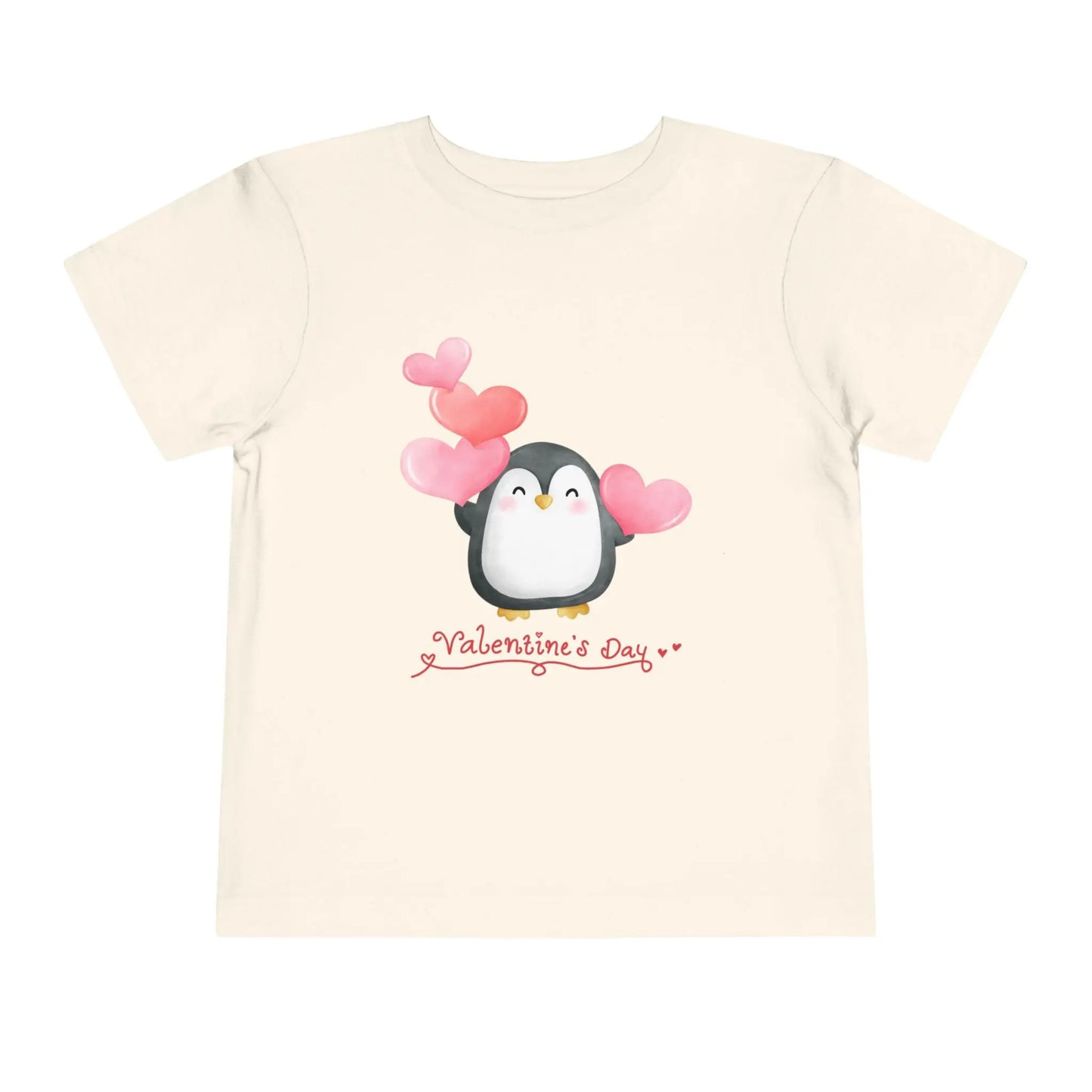 Soft cotton toddler tee with sweet penguin and pink hearts. Perfect for Valentine's Day celebrations and spreading love. Sizes 2T-5T.
Natural