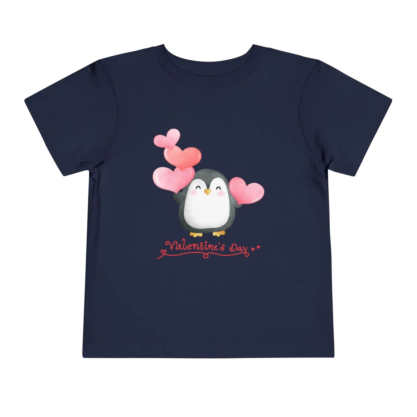 Soft cotton toddler tee with sweet penguin and pink hearts. Perfect for Valentine's Day celebrations and spreading love. Sizes 2T-5T.
Navy