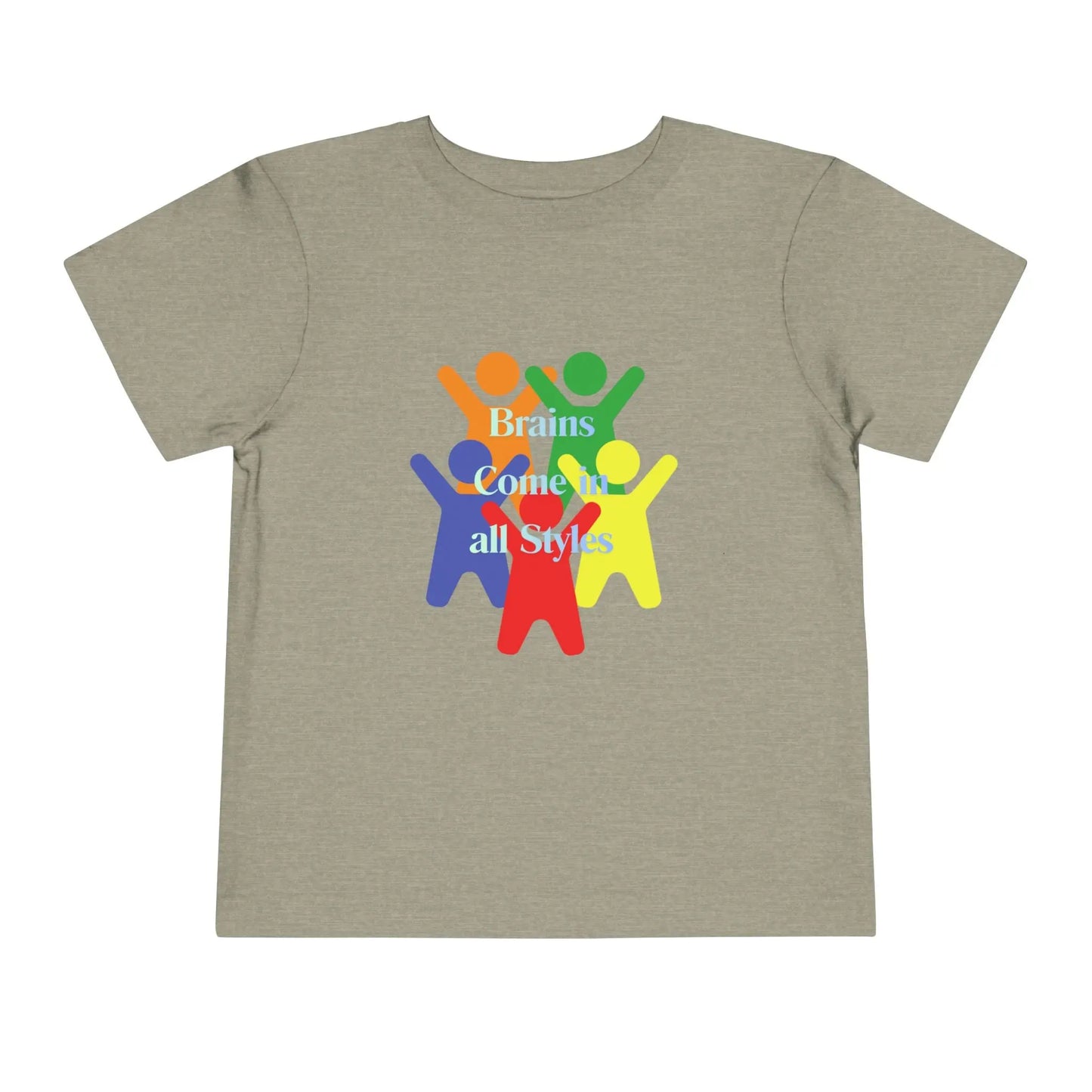 Soft cotton toddler tee with colorful diverse figures celebrating inclusion. Perfect for neurodiversity awareness and everyday play. Sizes 2T-5T.
Heather Stone