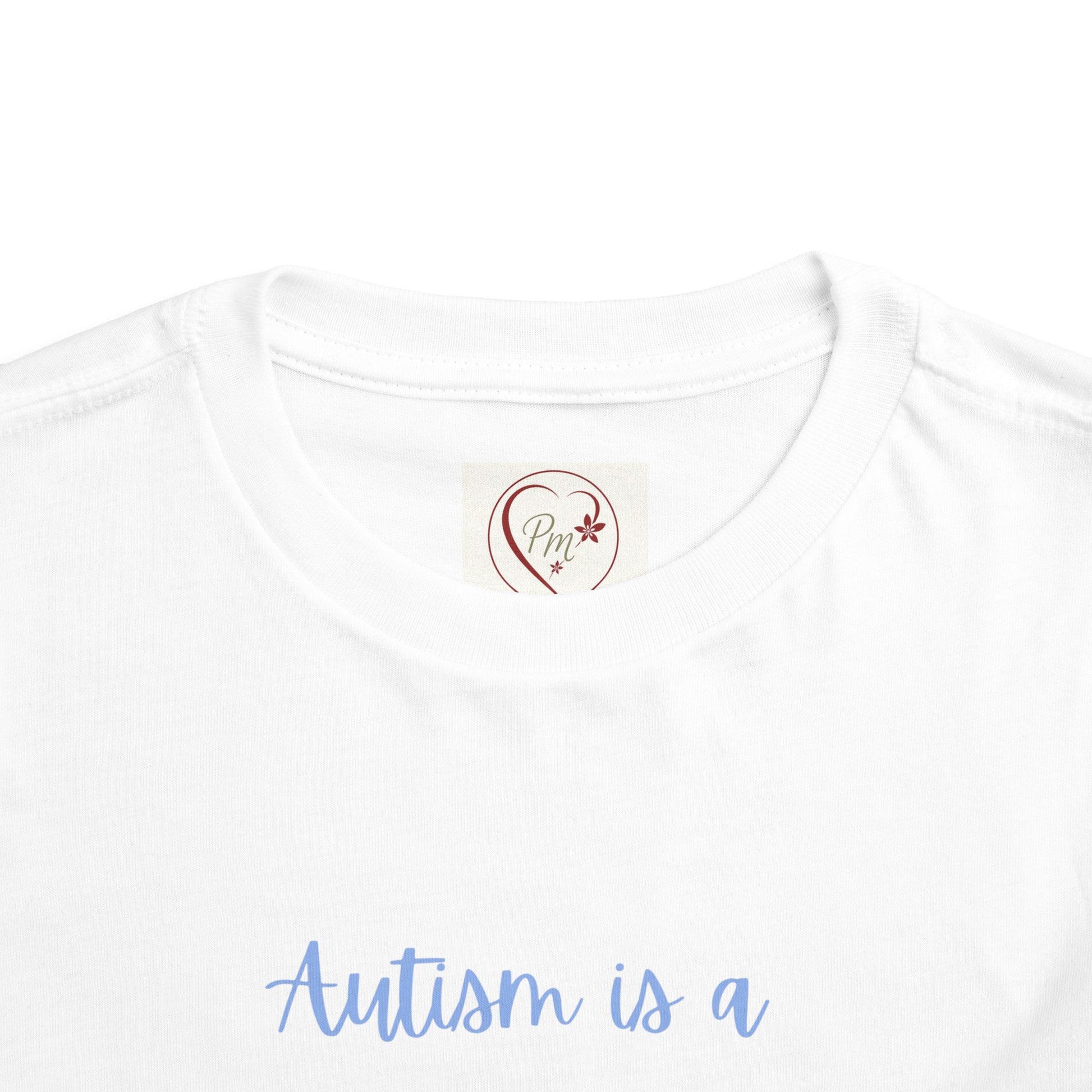 White shirt with a PM Creations 25 logo and text on a white background