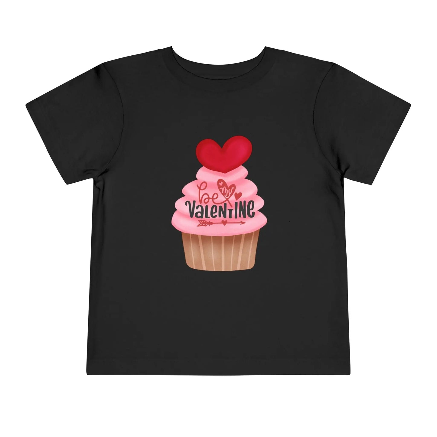 Soft cotton toddler tee with rosy cupcake and heart topper. Perfect for Valentine's Day celebrations and spreading love. Sizes 2T-5T.
Black