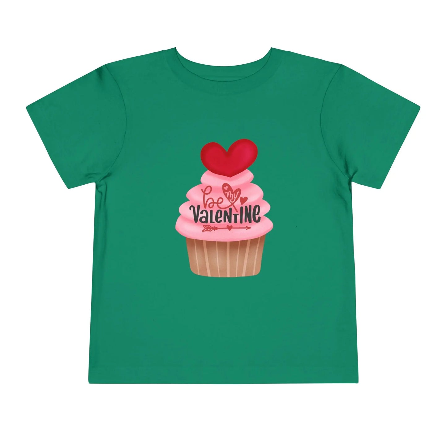 Soft cotton toddler tee with rosy cupcake and heart topper. Perfect for Valentine's Day celebrations and spreading love. Sizes 2T-5T.
Kelly Green