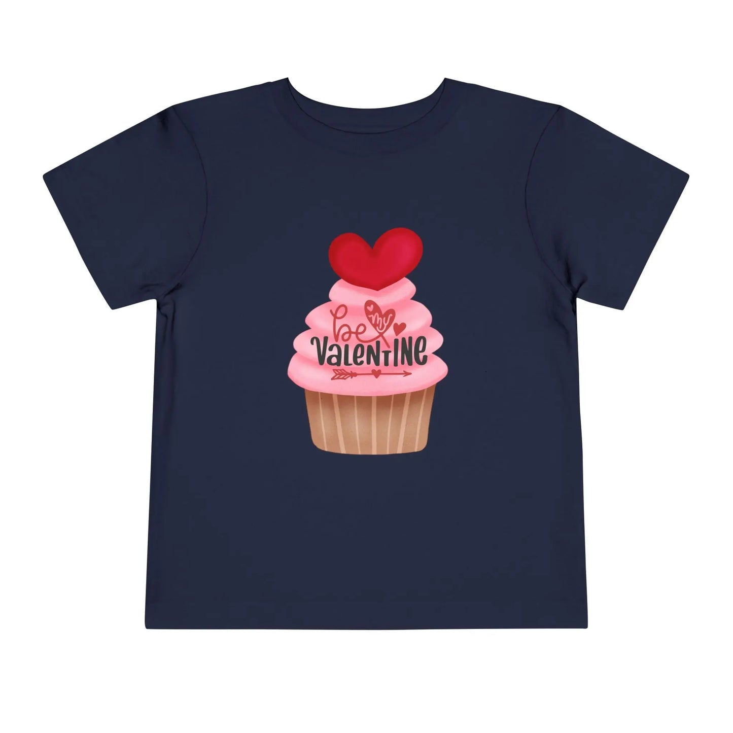 Soft cotton toddler tee with rosy cupcake and heart topper. Perfect for Valentine's Day celebrations and spreading love. Sizes 2T-5T.
Navy