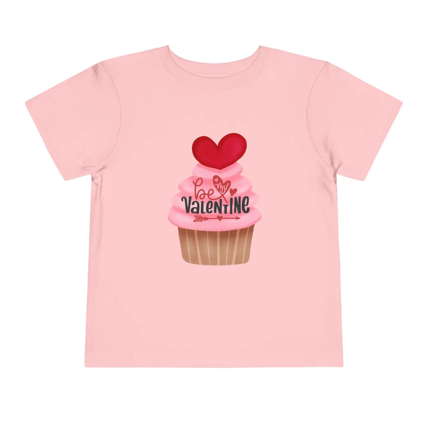 Soft cotton toddler tee with rosy cupcake and heart topper. Perfect for Valentine's Day celebrations and spreading love. Sizes 2T-5T.
Pink