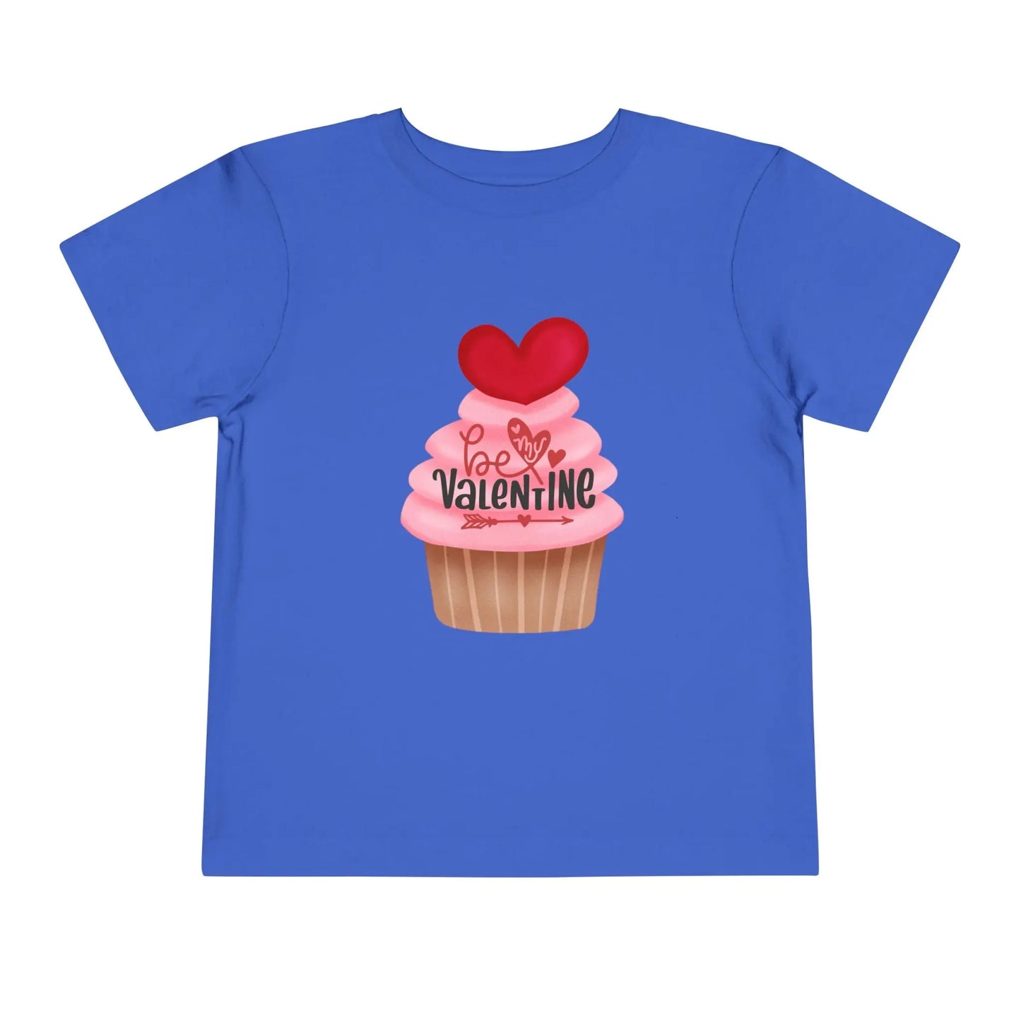 Soft cotton toddler tee with rosy cupcake and heart topper. Perfect for Valentine's Day celebrations and spreading love. Sizes 2T-5T.
True Royal