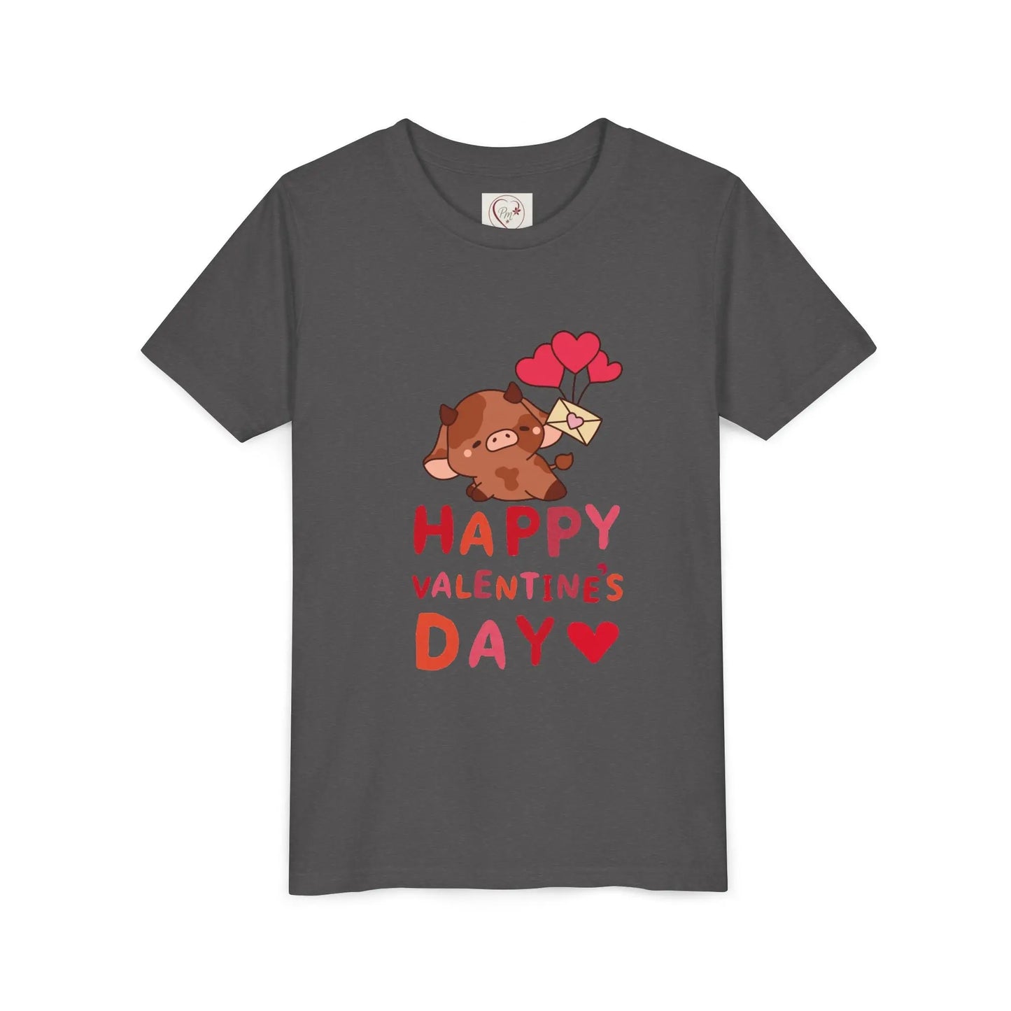 Adorable Valentine's Day youth tee featuring a cute boar with hearts. Unique, fun design perfect for school parties, celebrations & spreading love.
Dark Heather Grey