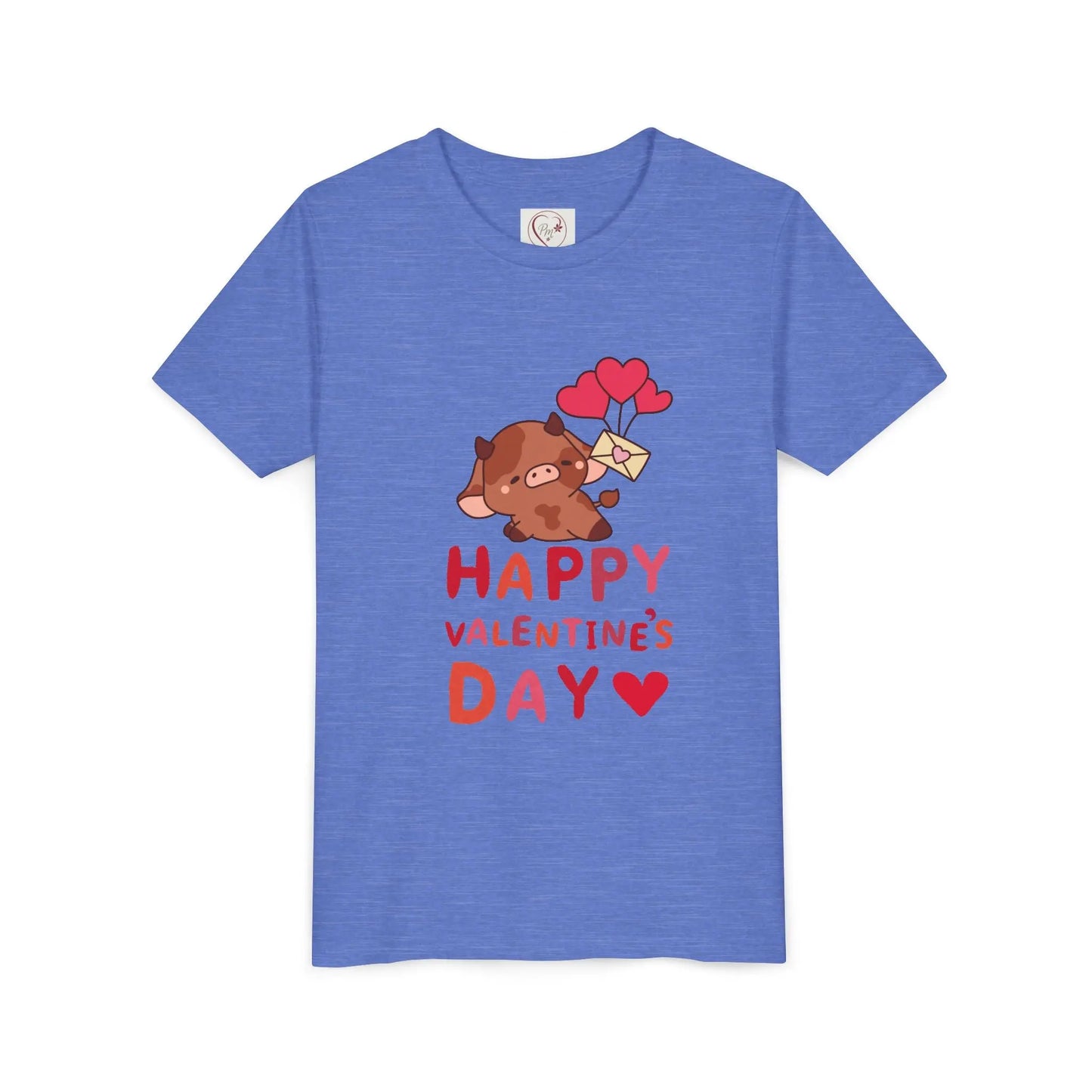 Adorable Valentine's Day youth tee featuring a cute boar with hearts. Unique, fun design perfect for school parties, celebrations & spreading love.
Heather Columbia Blue