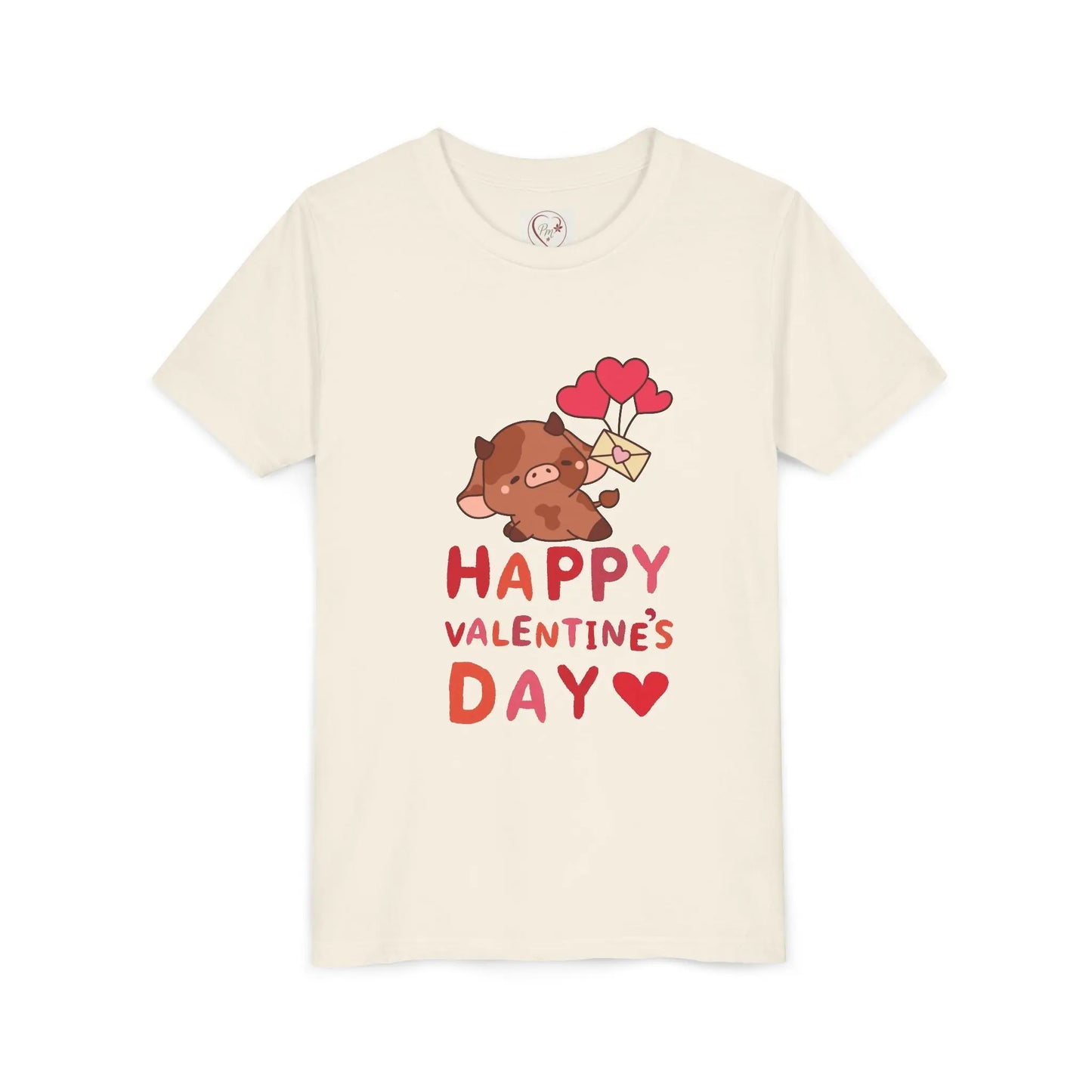 Adorable Valentine's Day youth tee featuring a cute boar with hearts. Unique, fun design perfect for school parties, celebrations & spreading love.
Natural
