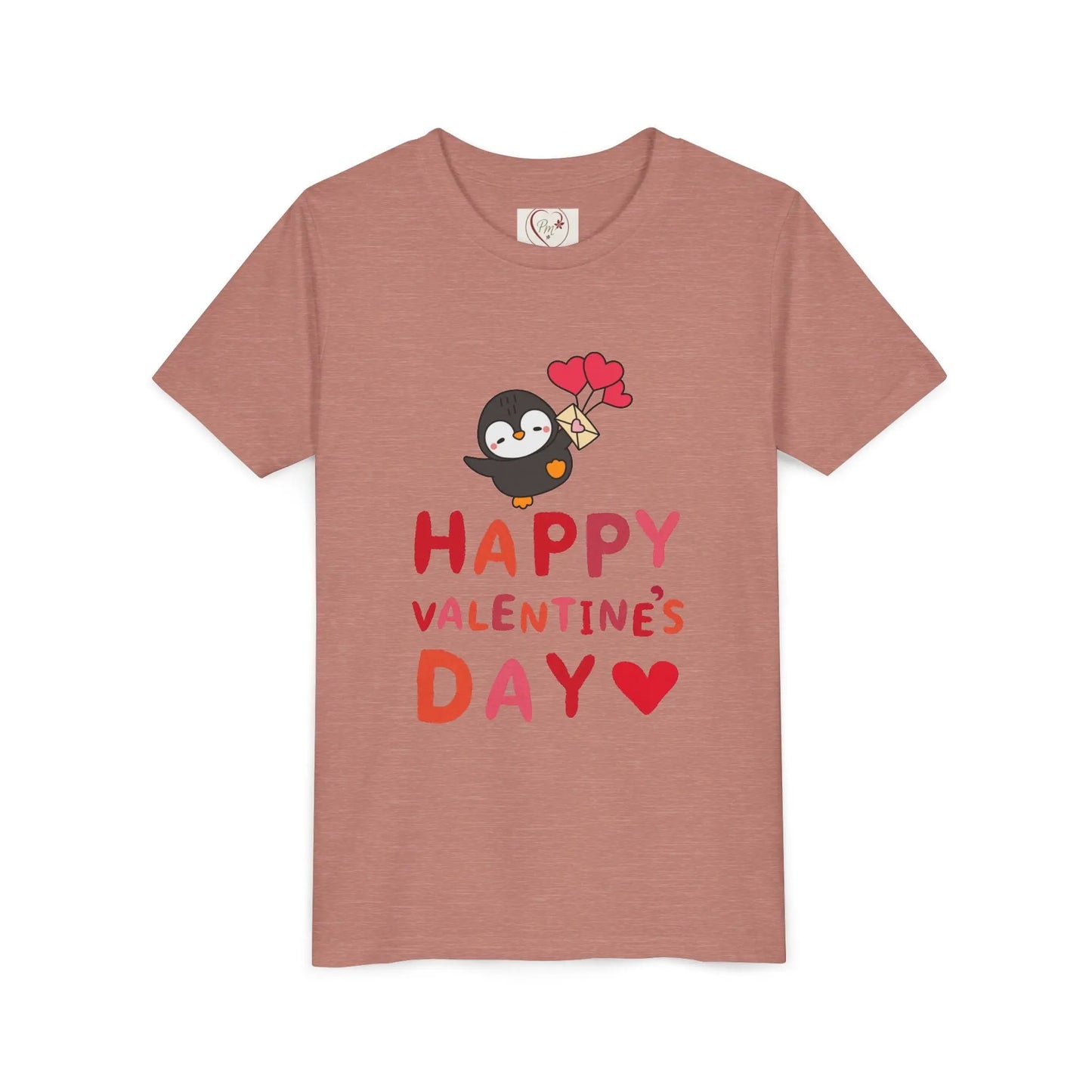 Adorable Valentine's Day youth tee featuring a cute penguin with pink hearts. Unique, fun design perfect for school parties & spreading love.
Heather Mauve