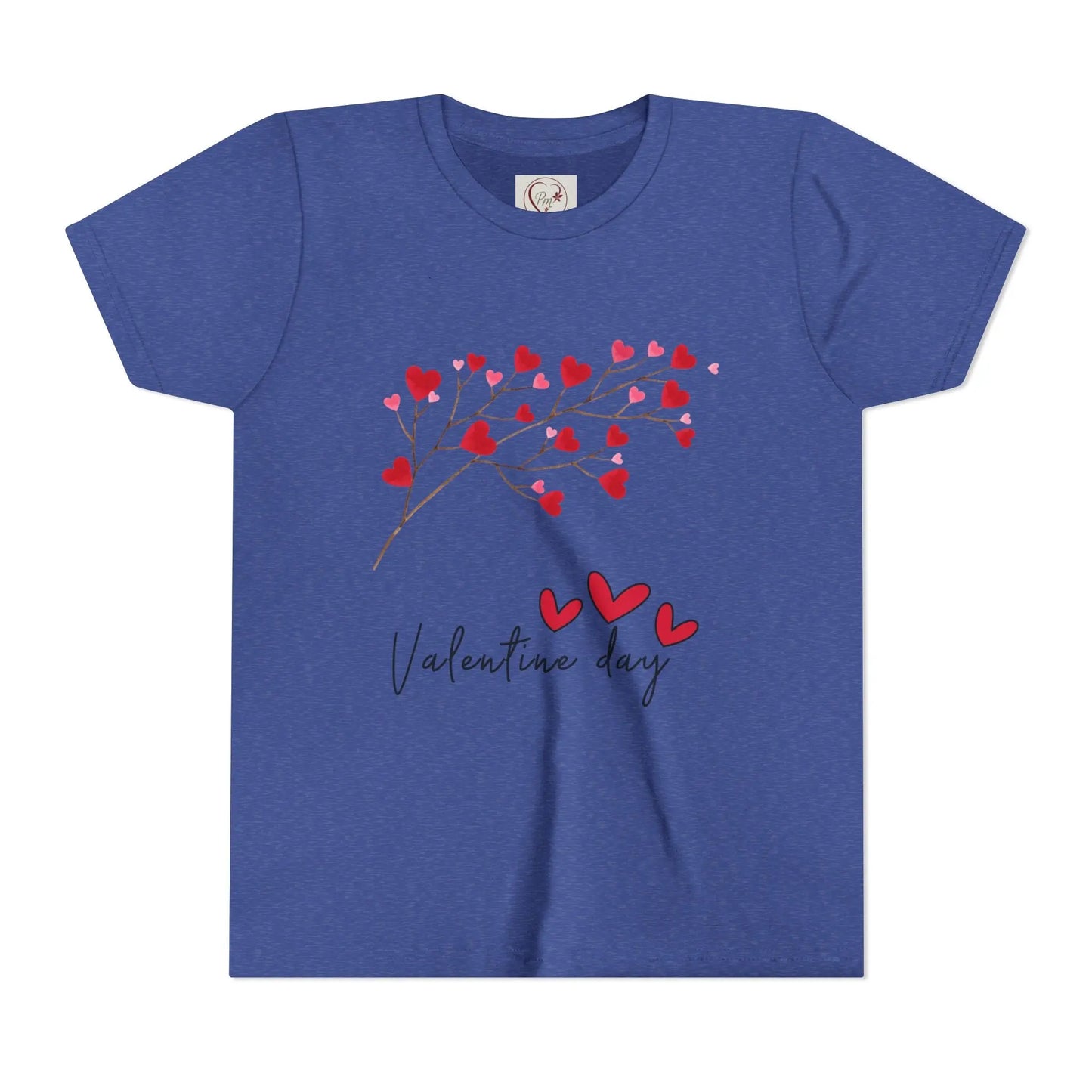 Sweet Valentine's Day youth tee with charming heart branch design. Perfect for school parties, celebrations & spreading love all February long.
Heather True Blue