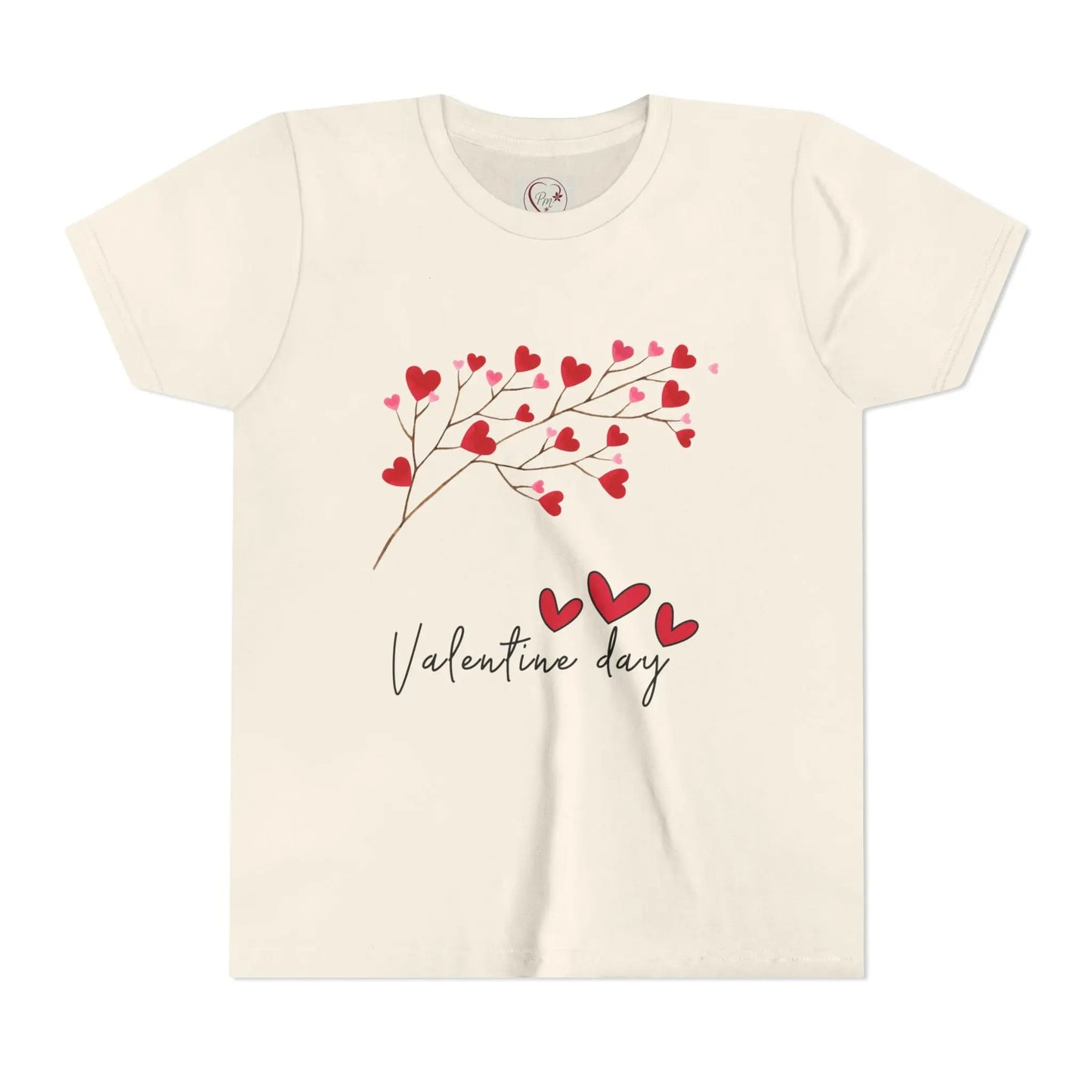 Sweet Valentine's Day youth tee with charming heart branch design. Perfect for school parties, celebrations & spreading love all February long.
Natural