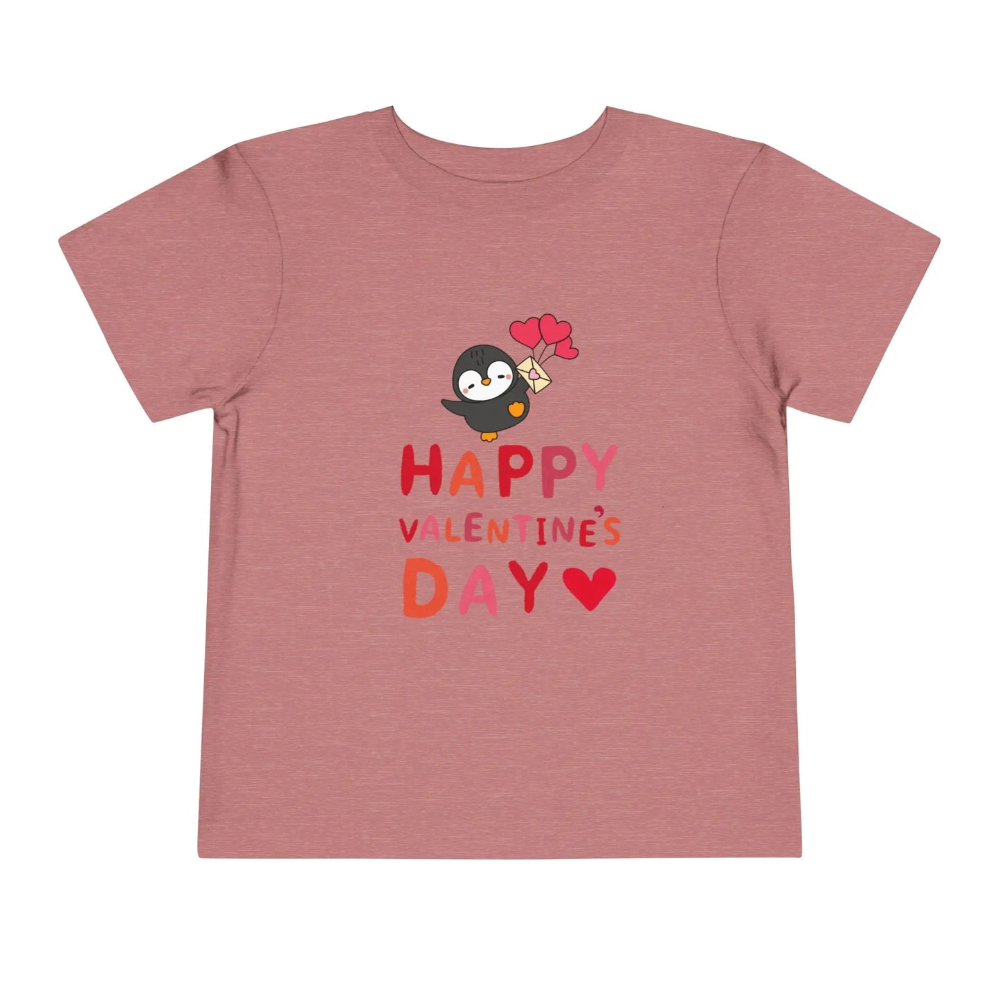 Soft cotton toddler tee with smiling penguin offering a heart. Perfect for Valentine's Day celebrations and spreading love. Sizes 2T-5T.
Heather Mauve
