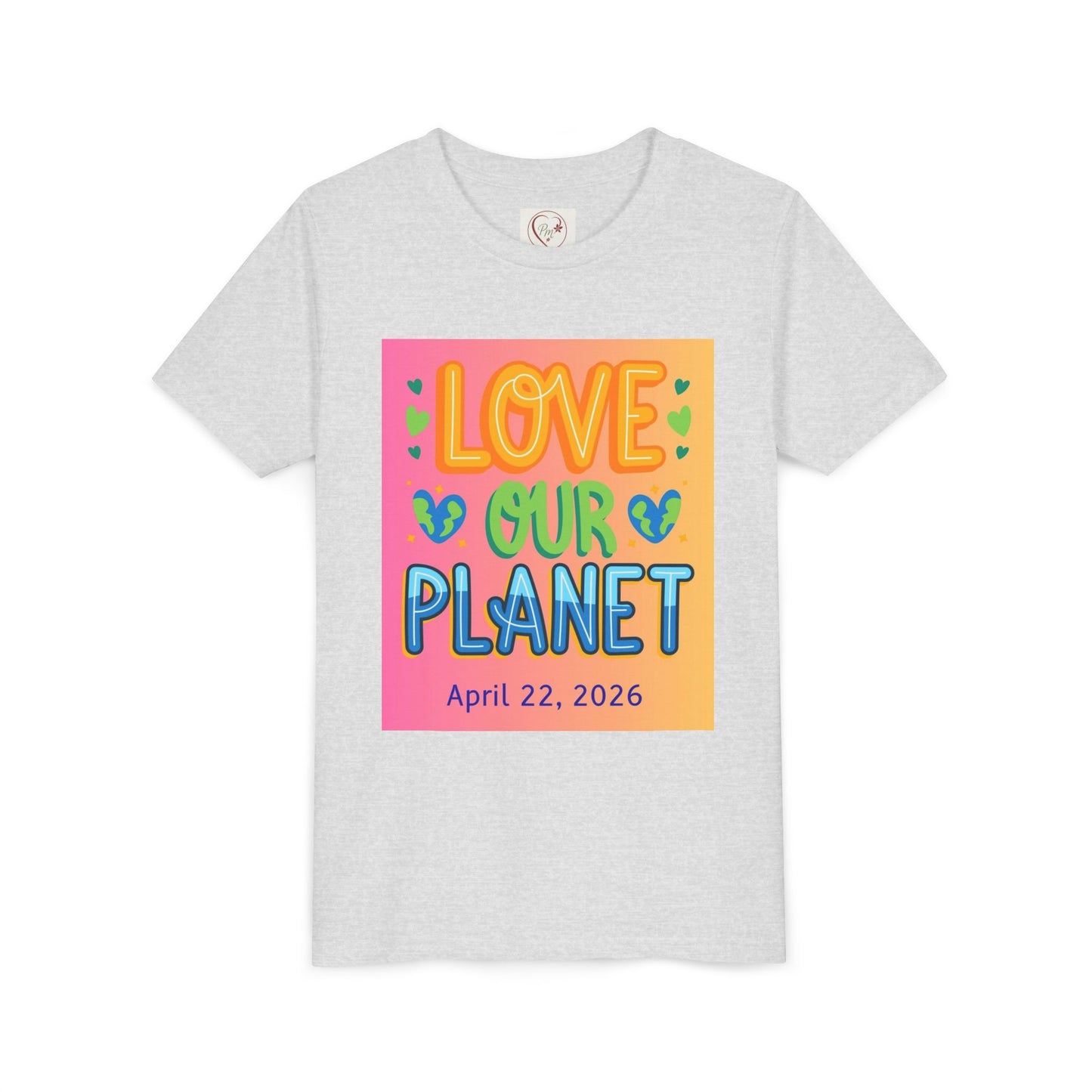 Soft cotton youth tee with Love Our Planet and Happy Earth Day graphics. Perfect for school celebrations and eco-conscious kids. Sizes S-XL.
Ash