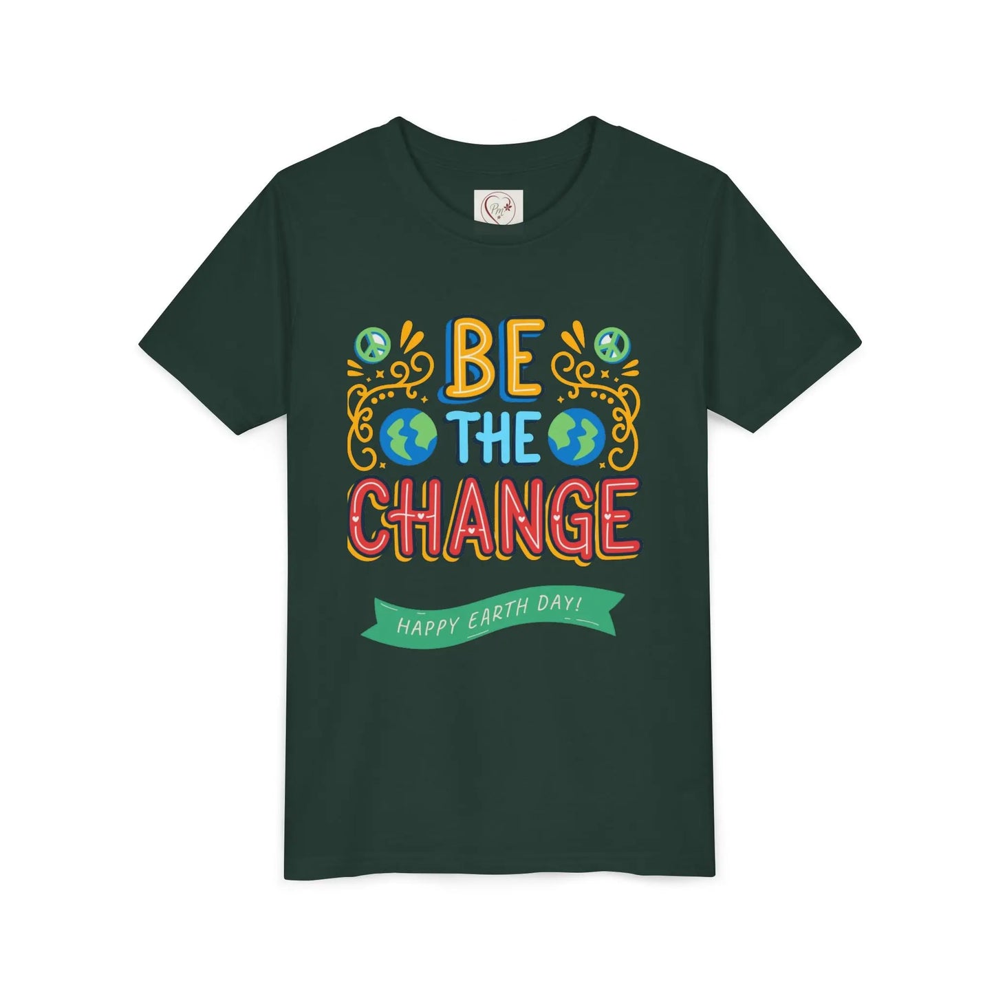 Soft cotton youth tee with Be the Change message and globe icons. Perfect for Earth Day celebrations and eco-friendly kids. Sizes S-XL.
Forest