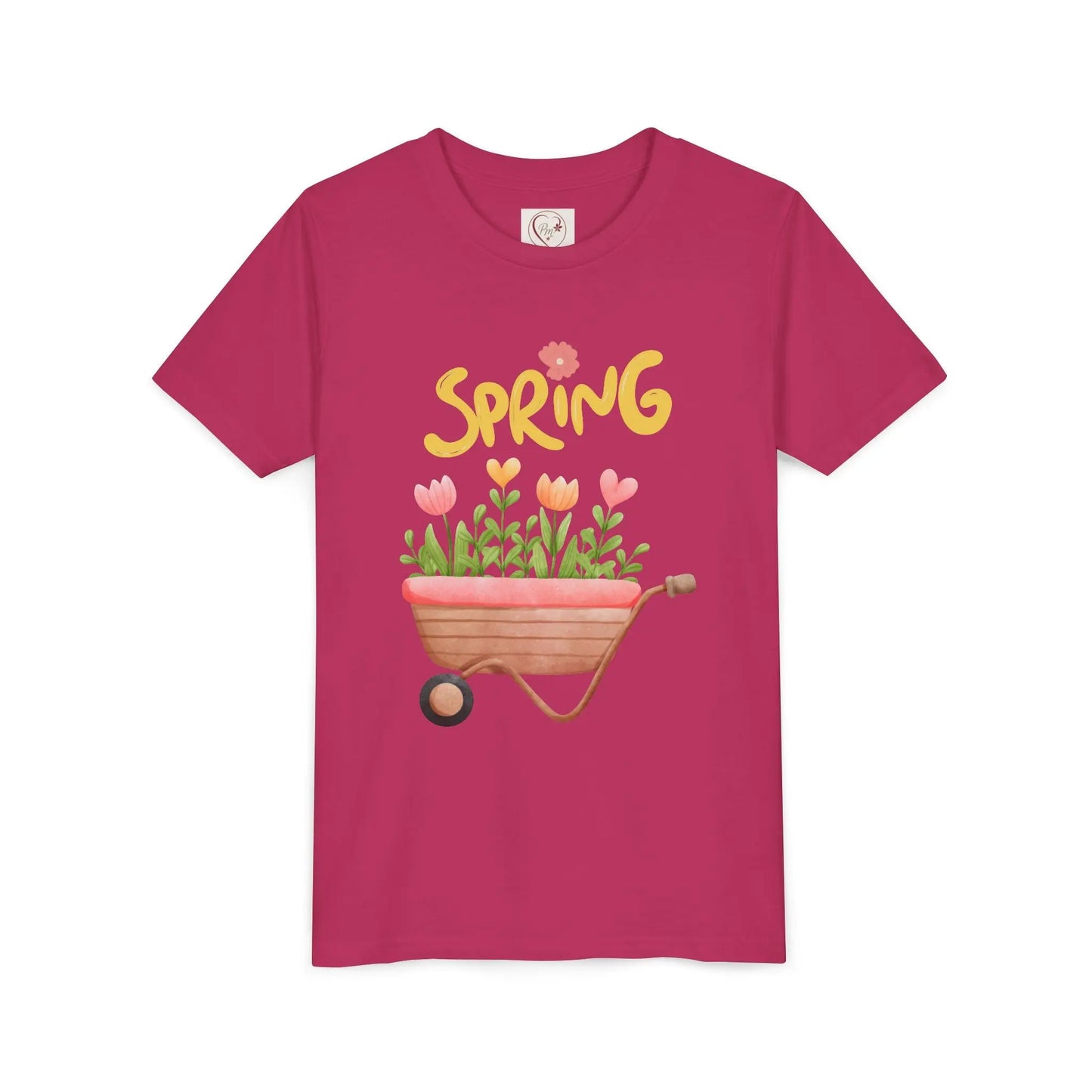 Soft cotton youth tee with blooming tulips in wheelbarrow and Hello Spring design with blue bird. Perfect for spring celebrations. Sizes S-XL.
Berry