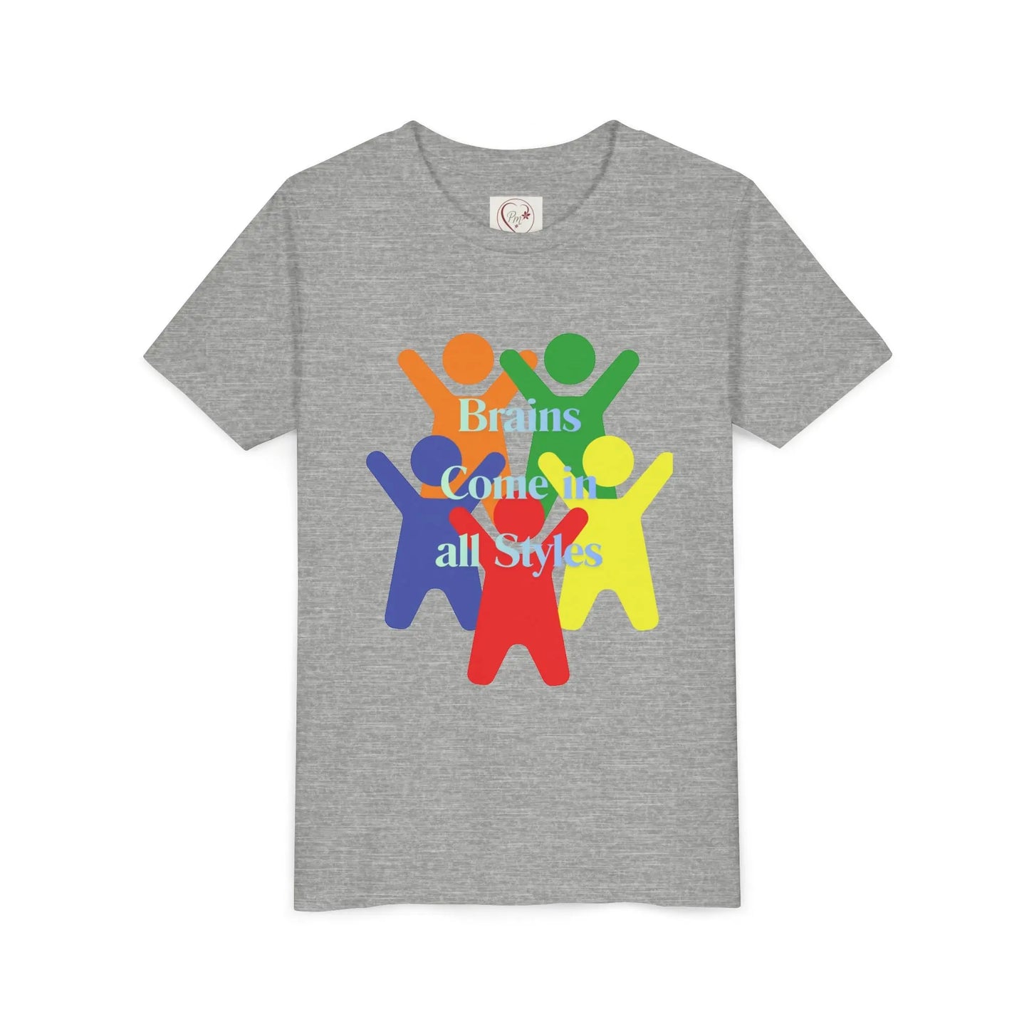 Youth Tee - Rainbow Kids Diversity & Inclusion Shirt | PM Creations 25
Athletic Heather
