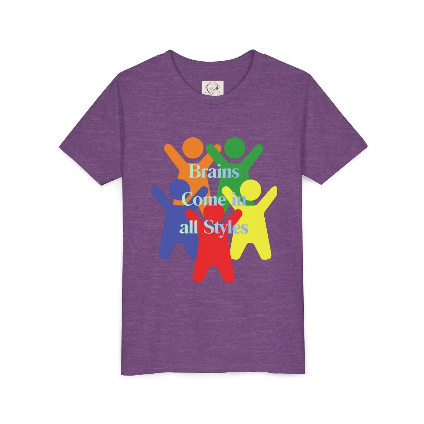 Youth Tee - Rainbow Kids Diversity & Inclusion Shirt | PM Creations 25
Heather Team Purple