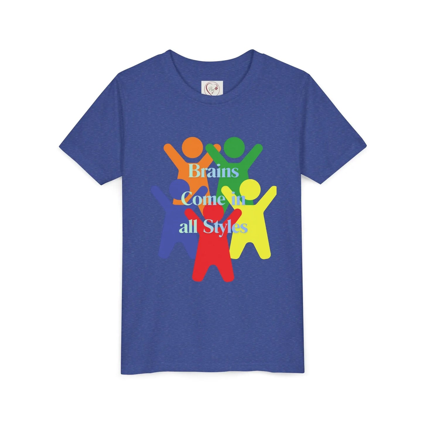 Youth Tee - Rainbow Kids Diversity & Inclusion Shirt | PM Creations 25
Heather True Royal