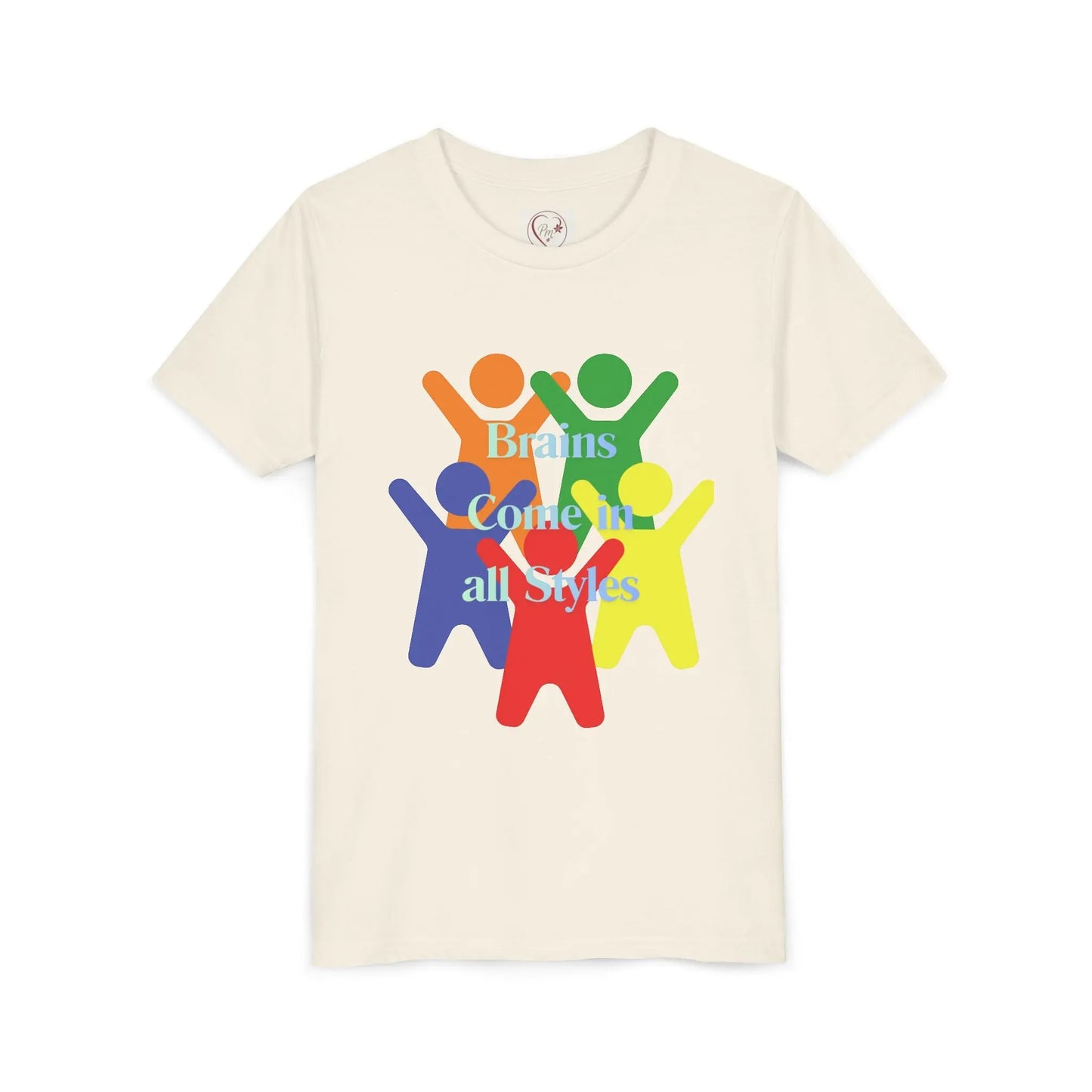 Youth Tee - Rainbow Kids Diversity & Inclusion Shirt | PM Creations 25
Natural