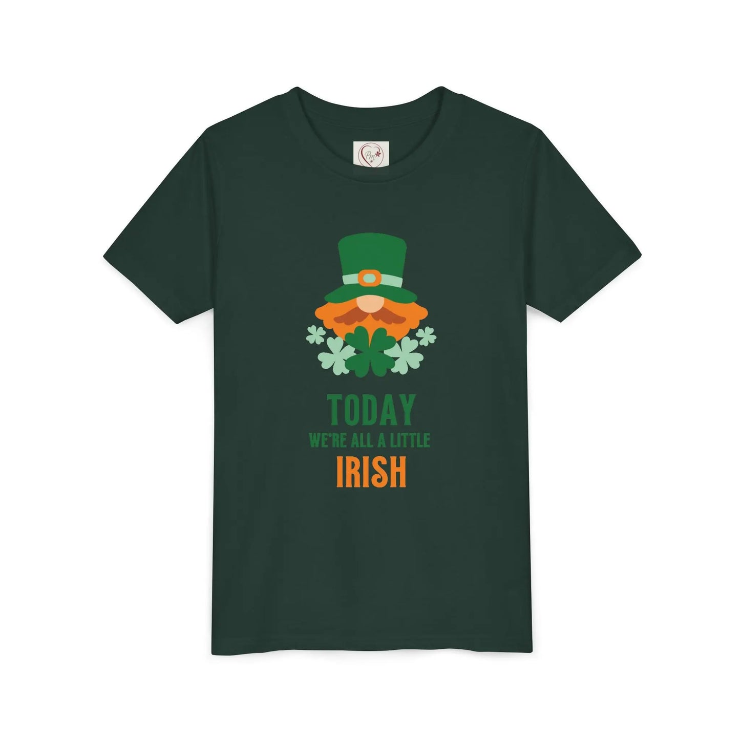 Soft cotton youth tee with cheerful leprechaun and Today We're All a Little Irish message. Perfect for St. Patrick's Day celebrations. Sizes S-XL.
Forest