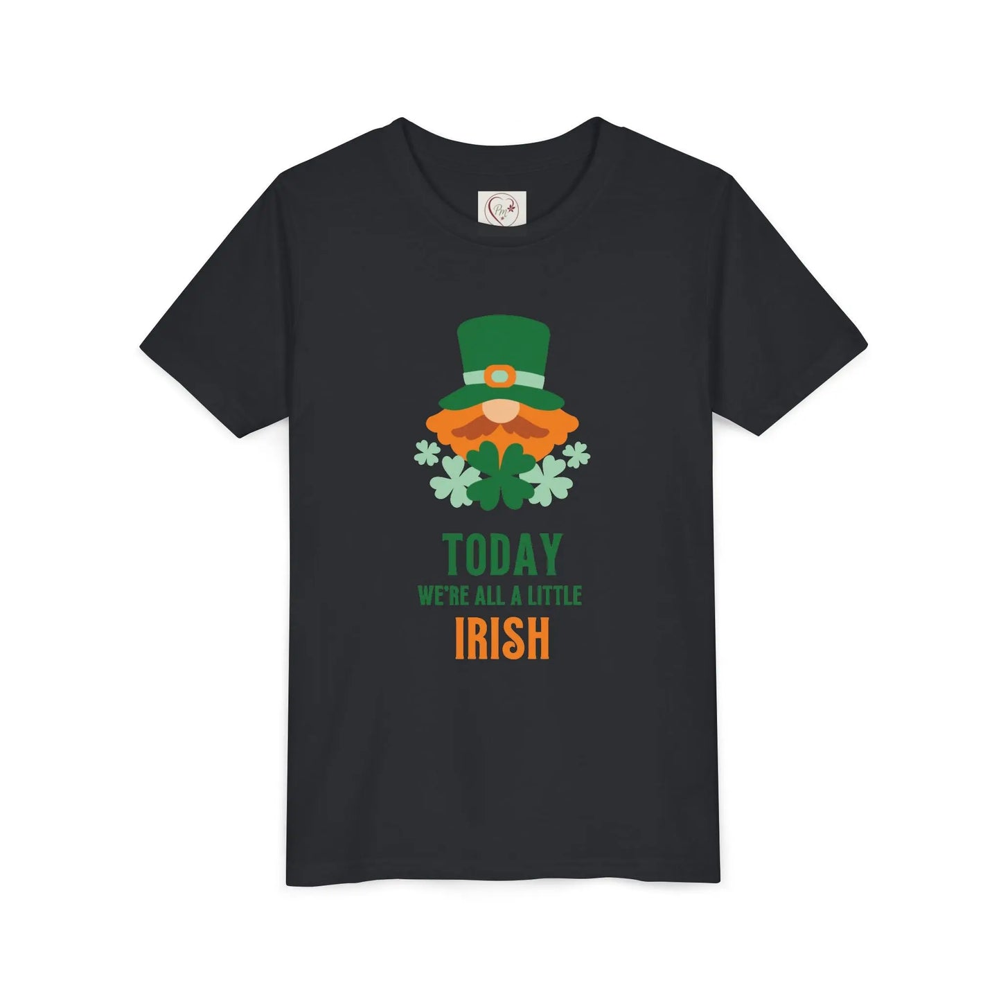 Soft cotton youth tee with cheerful leprechaun and Today We're All a Little Irish message. Perfect for St. Patrick's Day celebrations. Sizes S-XL.
Vintage Black